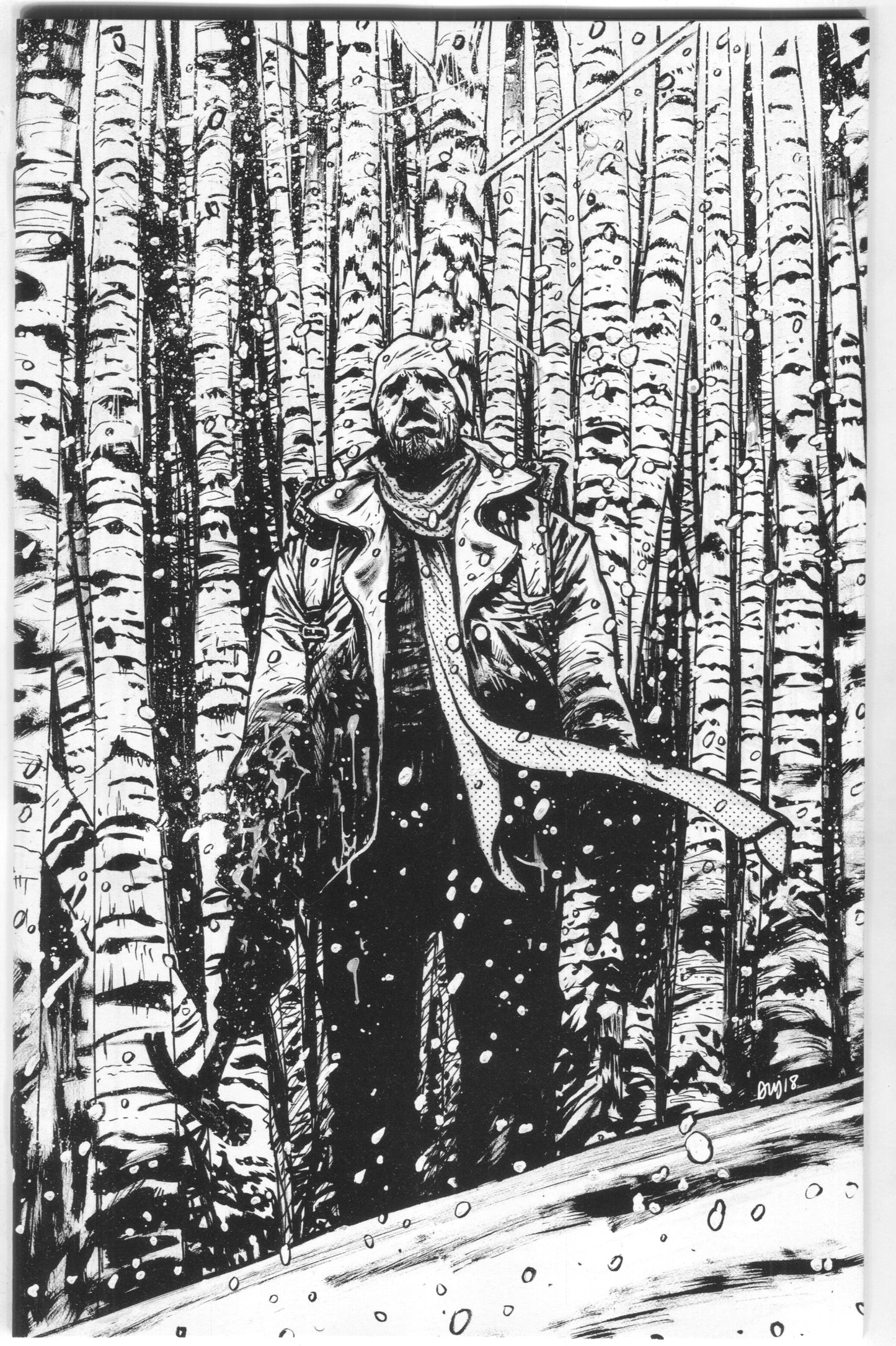 Walking Dead 7 Image 2018 15th Anniversary Daniel Warren Johnson BW Virgin Variant Blind Bag - Golden Apple Comics