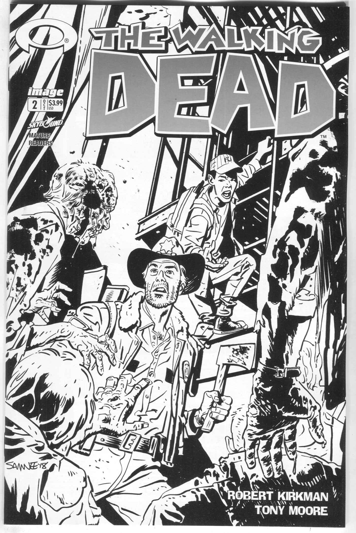 Walking Dead 2 Image 2018 15th Anniversary Chris Samnee B&W Variant Blind Bag - Golden Apple Comics