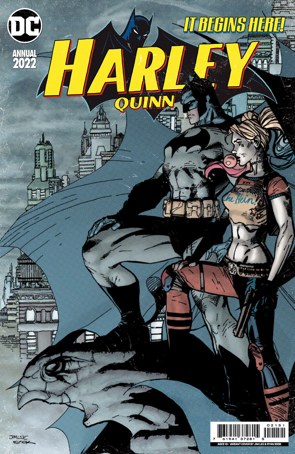 C Batman Jim #1 Dc | Sook Harley Ryan Lee & Homage Variant (08/30/2022) Apple (One 608 Comics 2022 Quinn Golden Annual Shot)