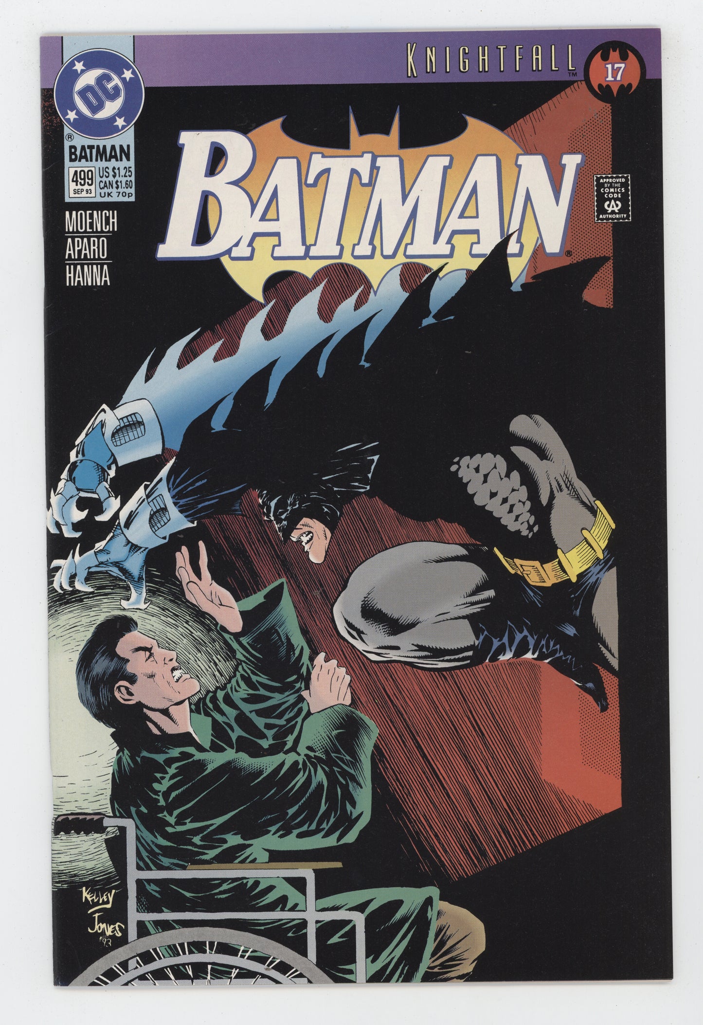 Batman 499 DC 1993 Kelley Jones Doug Moench Knightfall 17 Bane Catwoman - Golden Apple Comics