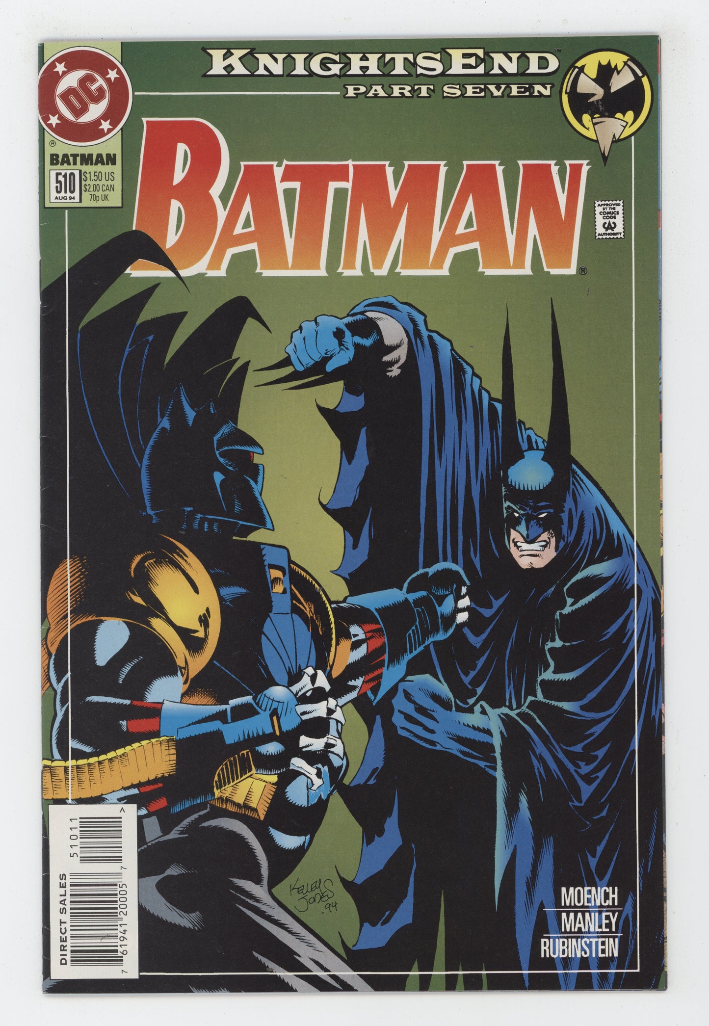 Batman 510 DC 1994 Kelley Jones Dough Moench Knightsend 7 - Golden Apple Comics