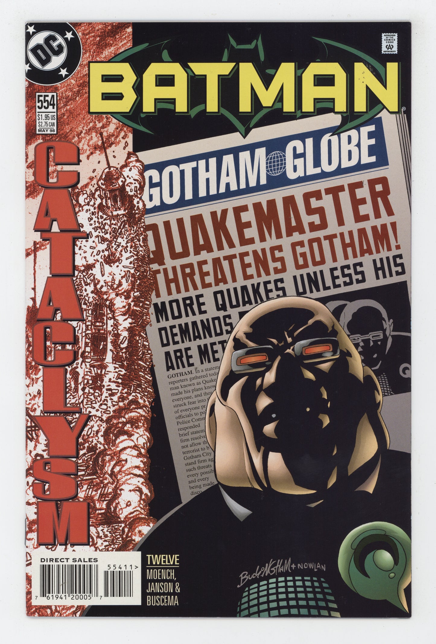 Batman 554 DC 1998 Mark Buckingham Doug Moench Cataclysm 12 - Golden Apple Comics