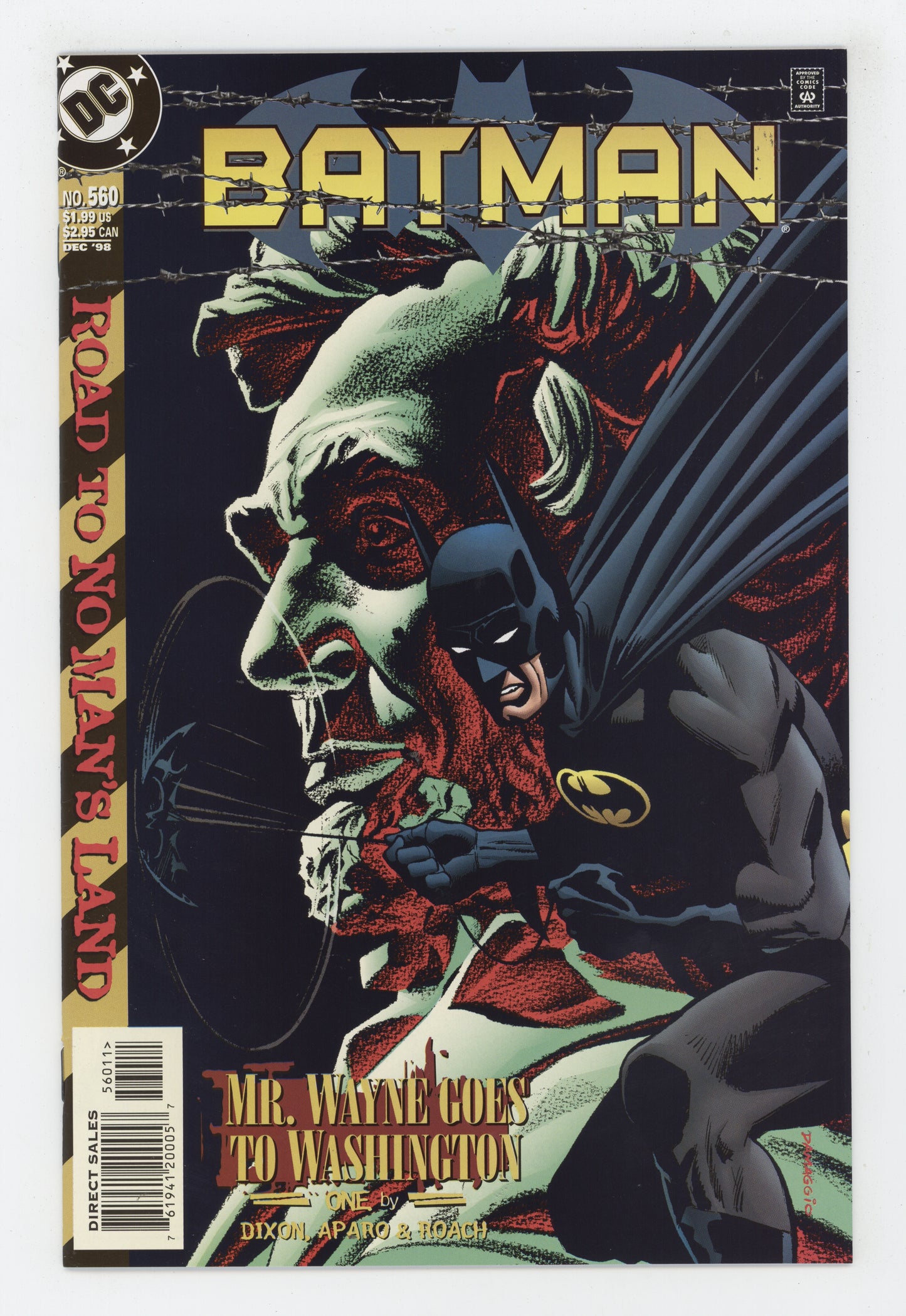 Batman 560 DC 1998 Rodolfo Damaggio Chuck Dixon Road To No Mans Land 2 - Golden Apple Comics
