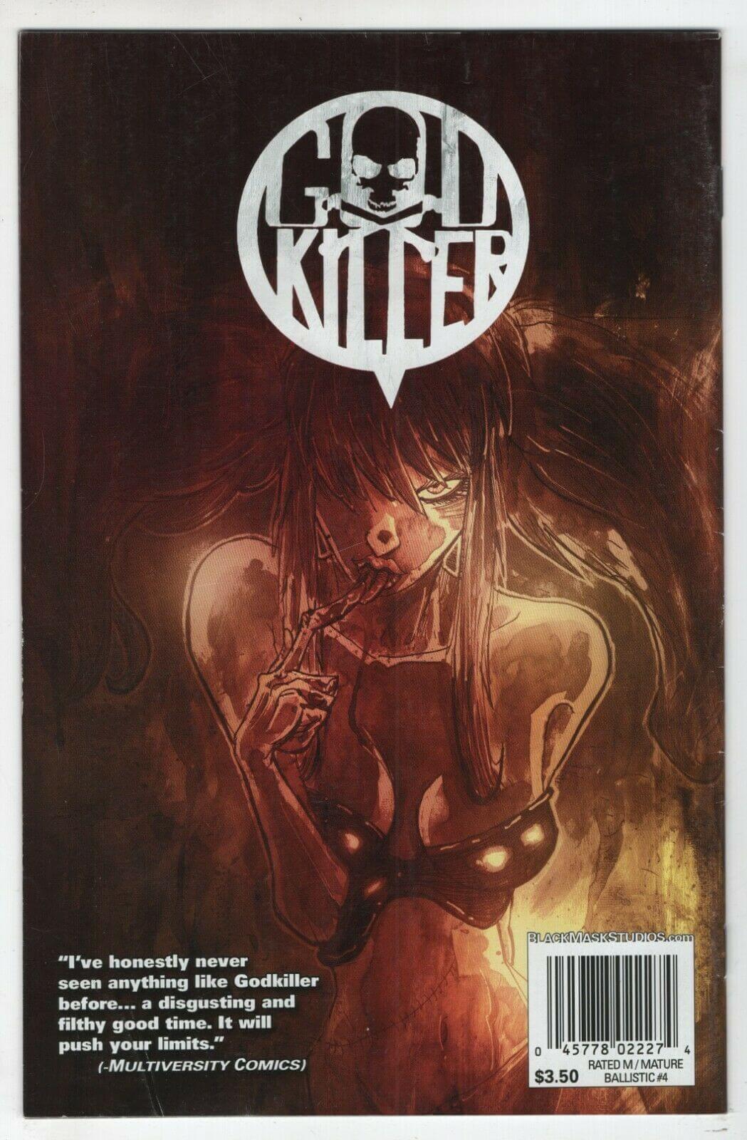 Ballistic 4 Black Mask 2013 VF Signed Darick Robertson