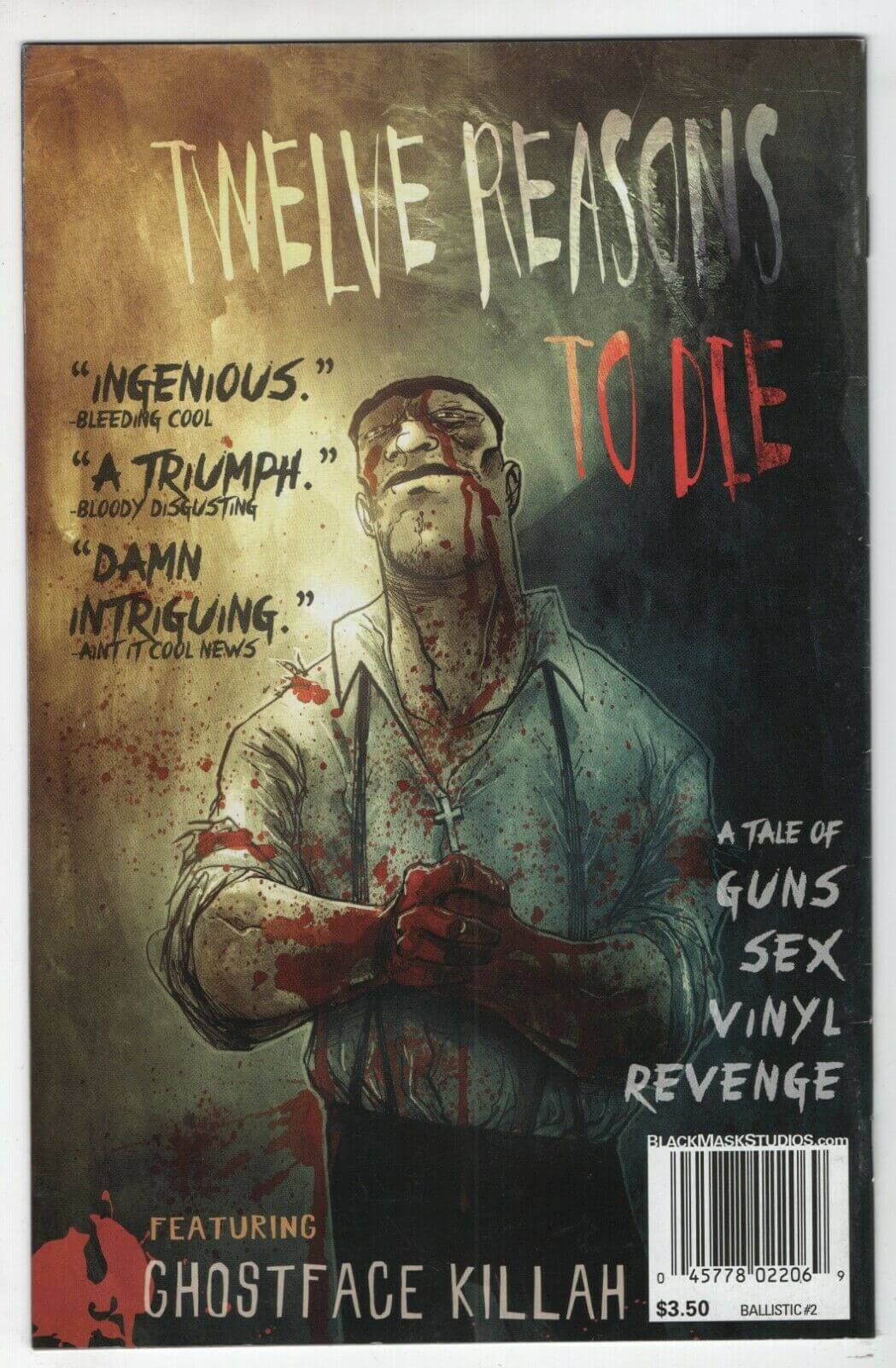 Ballistic 2 Black Mask 2013 VF Signed Darick Robertson