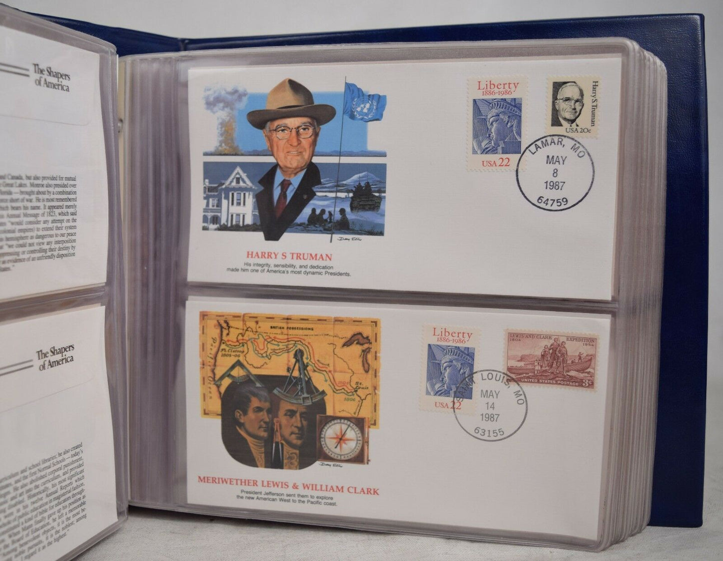 Shapers Of America Stamp Collection 120 Envelopes 240 stamps - Golden Apple Comics