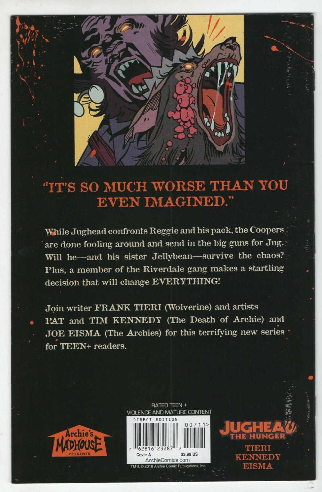 Jughead The Hunger 7 A Archie 2018 NM- Adam Gorham Werewolf