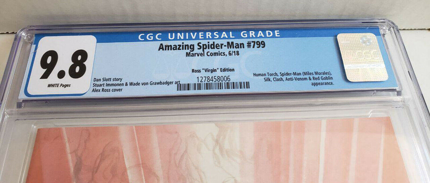 Amazing Spider-Man 799 Marvel CGC 9.8 1:100 Alex Ross Virgin Variant Red Goblin - Golden Apple Comics