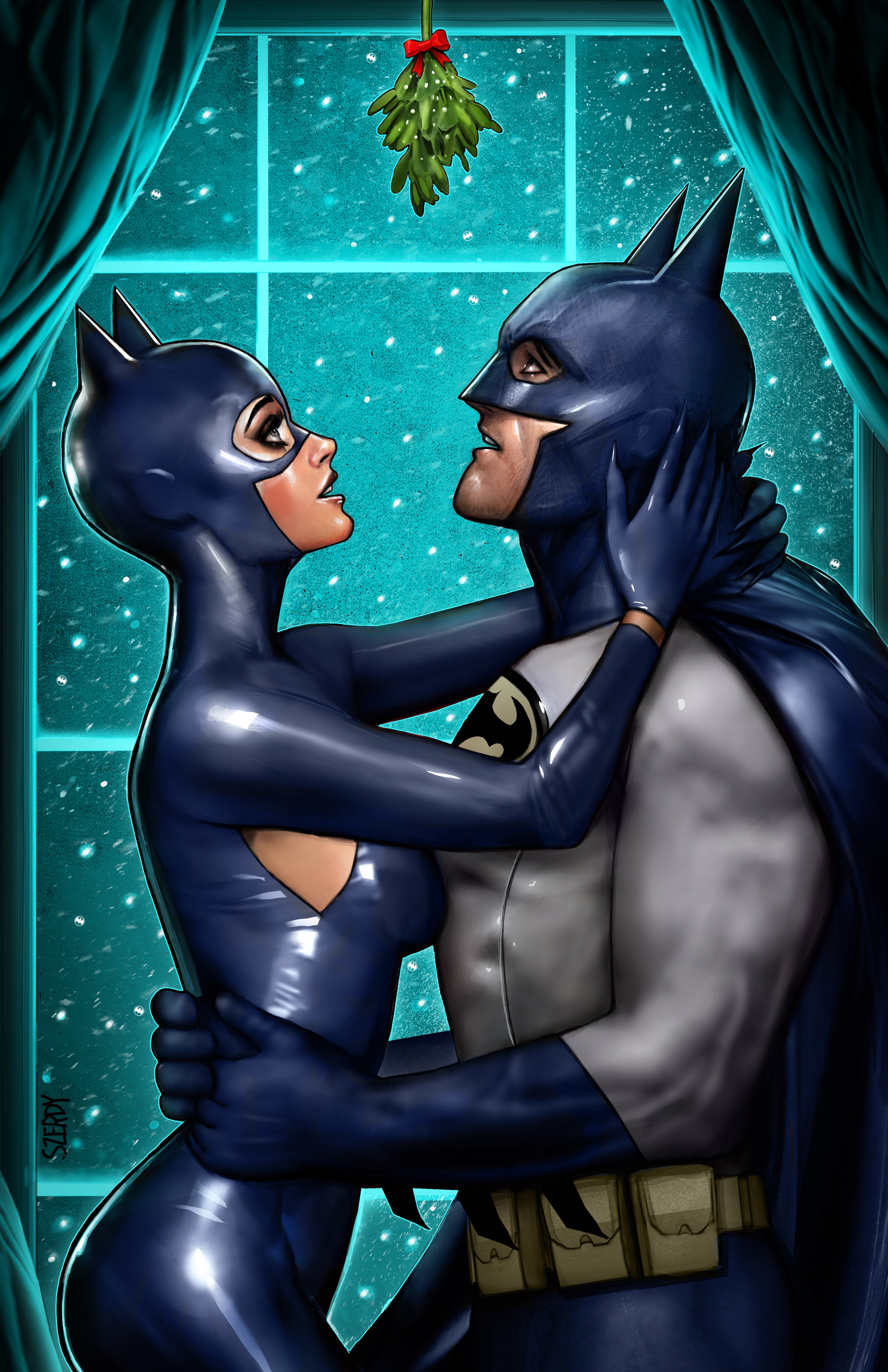 batman catwoman kiss