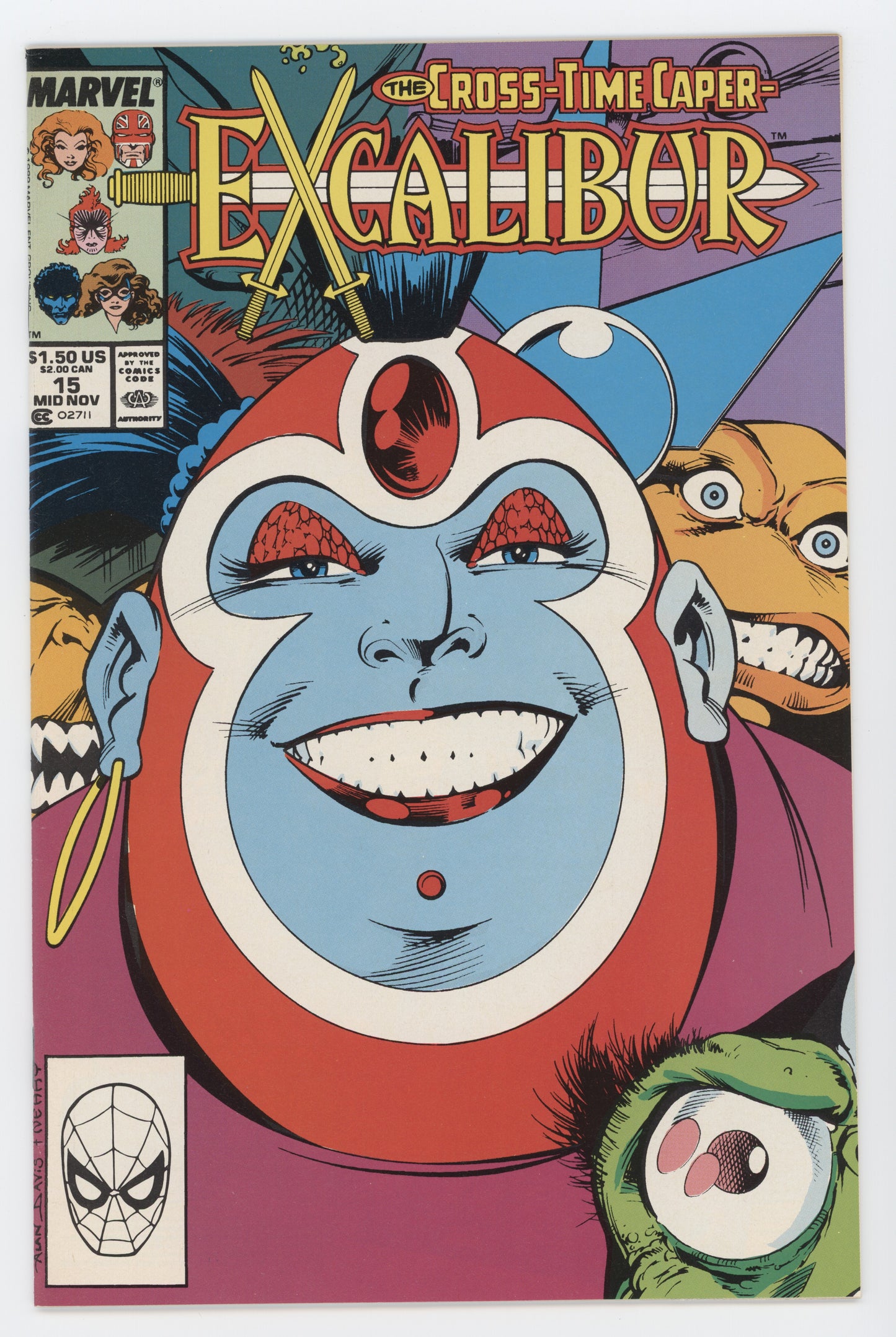 Excalibur 15 1st Series Marvel 1989 NM Phoenix Kitty Pryde Cross Time Caper