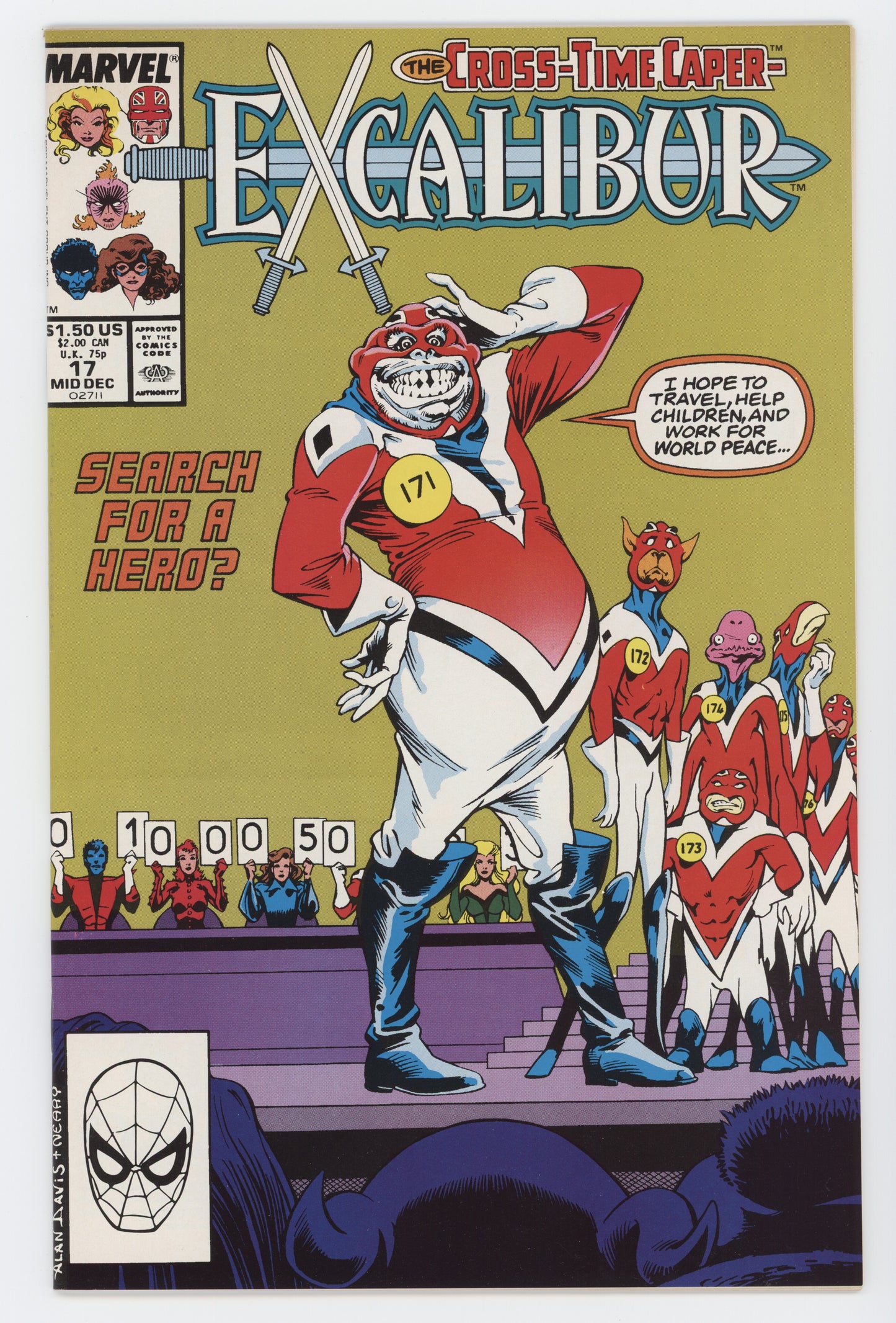 Excalibur 17 1st Series Marvel 1989 NM Phoenix Kitty Pryde Cross Time Caper