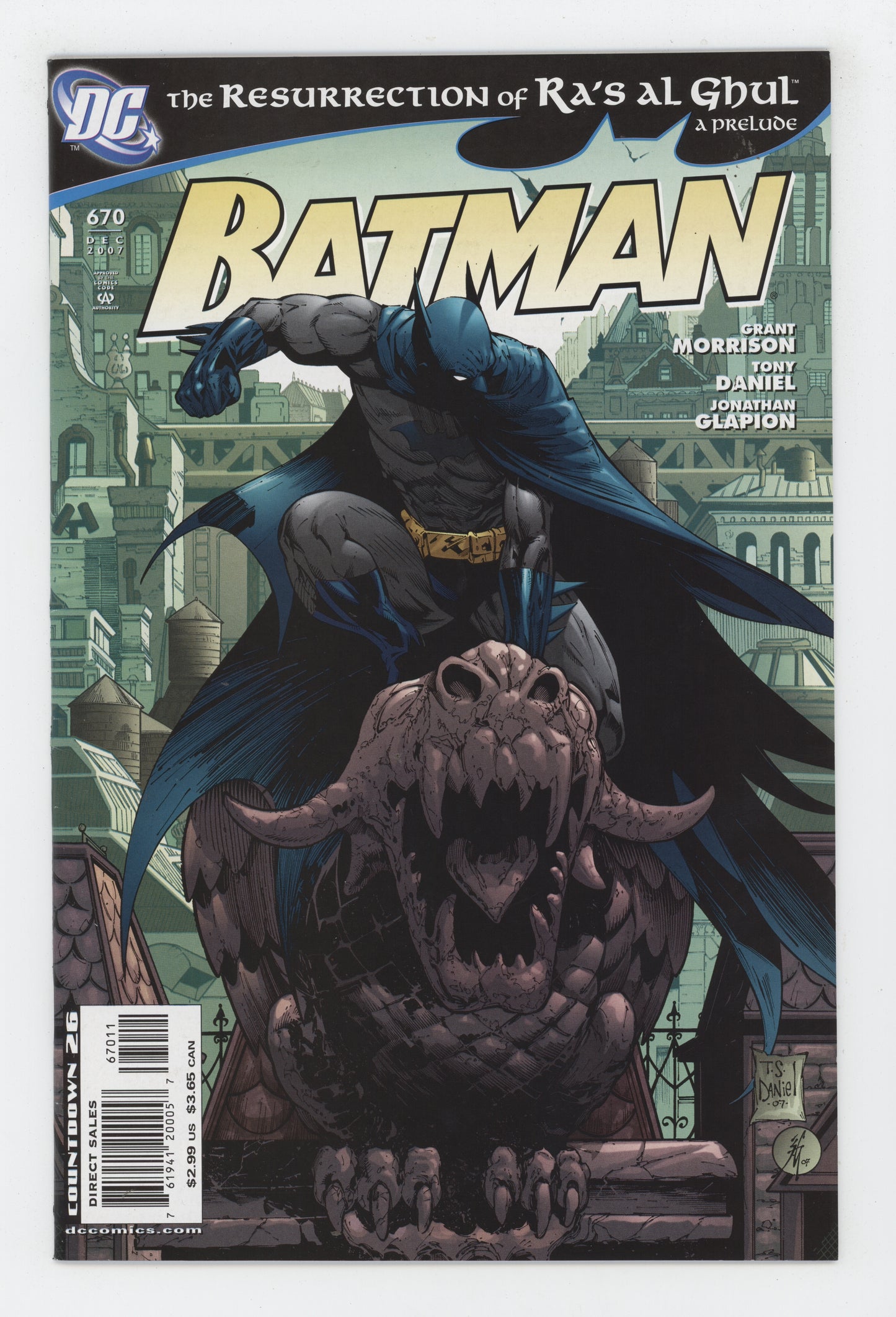 Batman 670 DC 2007 Tony Daniel Grant Morrison Ras Al Ghul