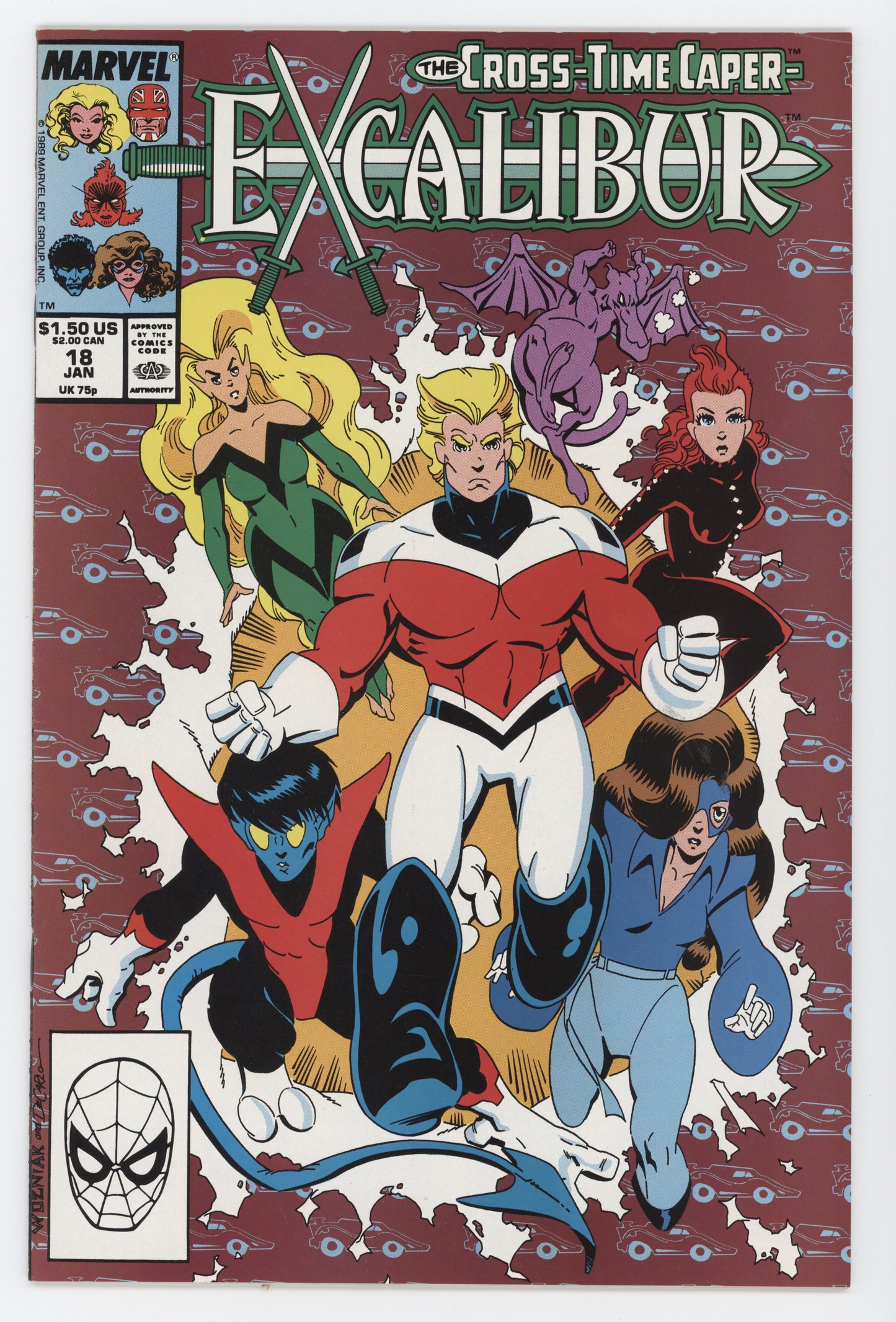 Excalibur 18 1st Series Marvel 1990 NM Phoenix Kitty Pryde Cross Time Caper