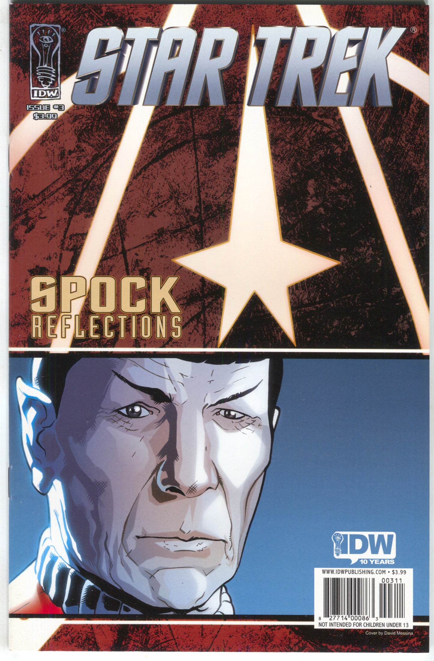 Star Trek Spock Reflections 3 A IDW 2009 NM David Messina
