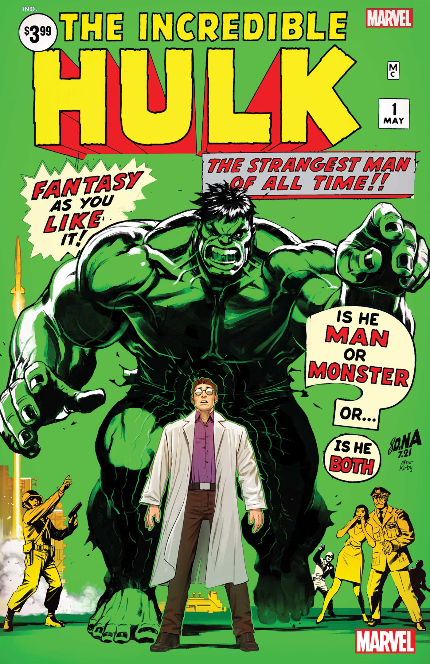 Hulk #3 David Nakayama Classic Incredible Hulk 1 Homage Variant (01/19/2022) Marvel - Golden Apple Comics