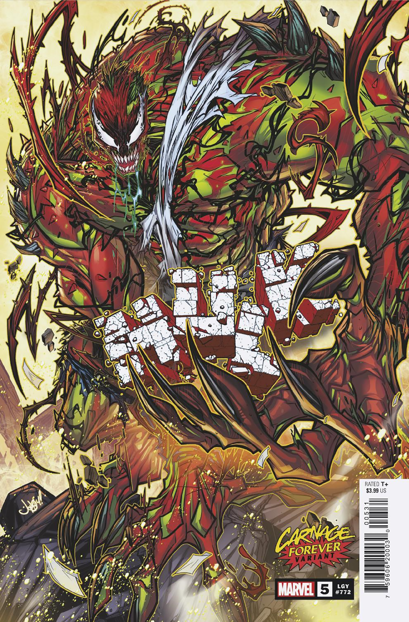 Hulk #5 B Jonboy Meyers Carnage Forever Variant (03/30/2022) Marvel - Golden Apple Comics