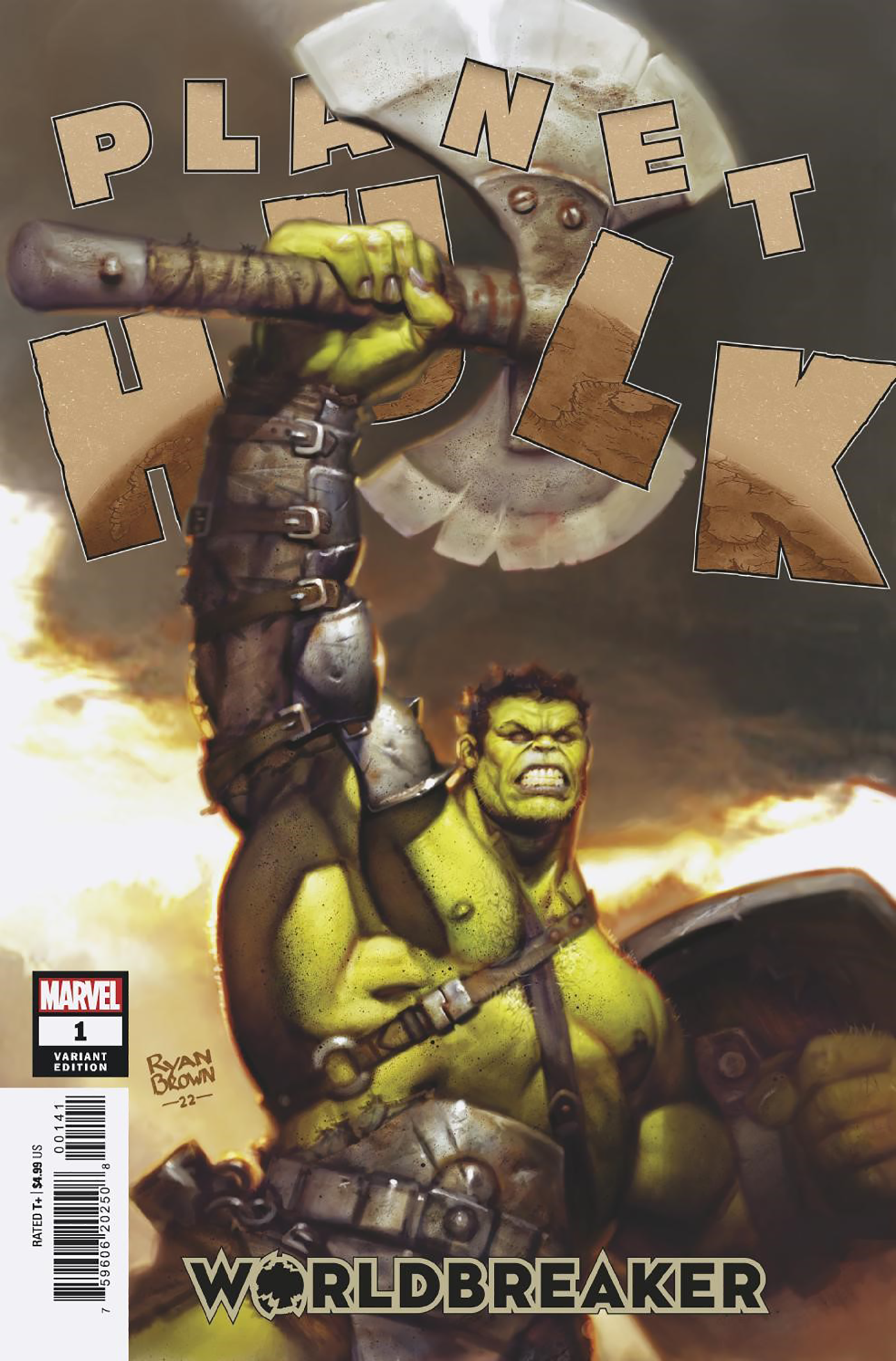 Planet Hulk Worldbreaker #1 E 1:50 Ryan Brown Variant (11/30/2022