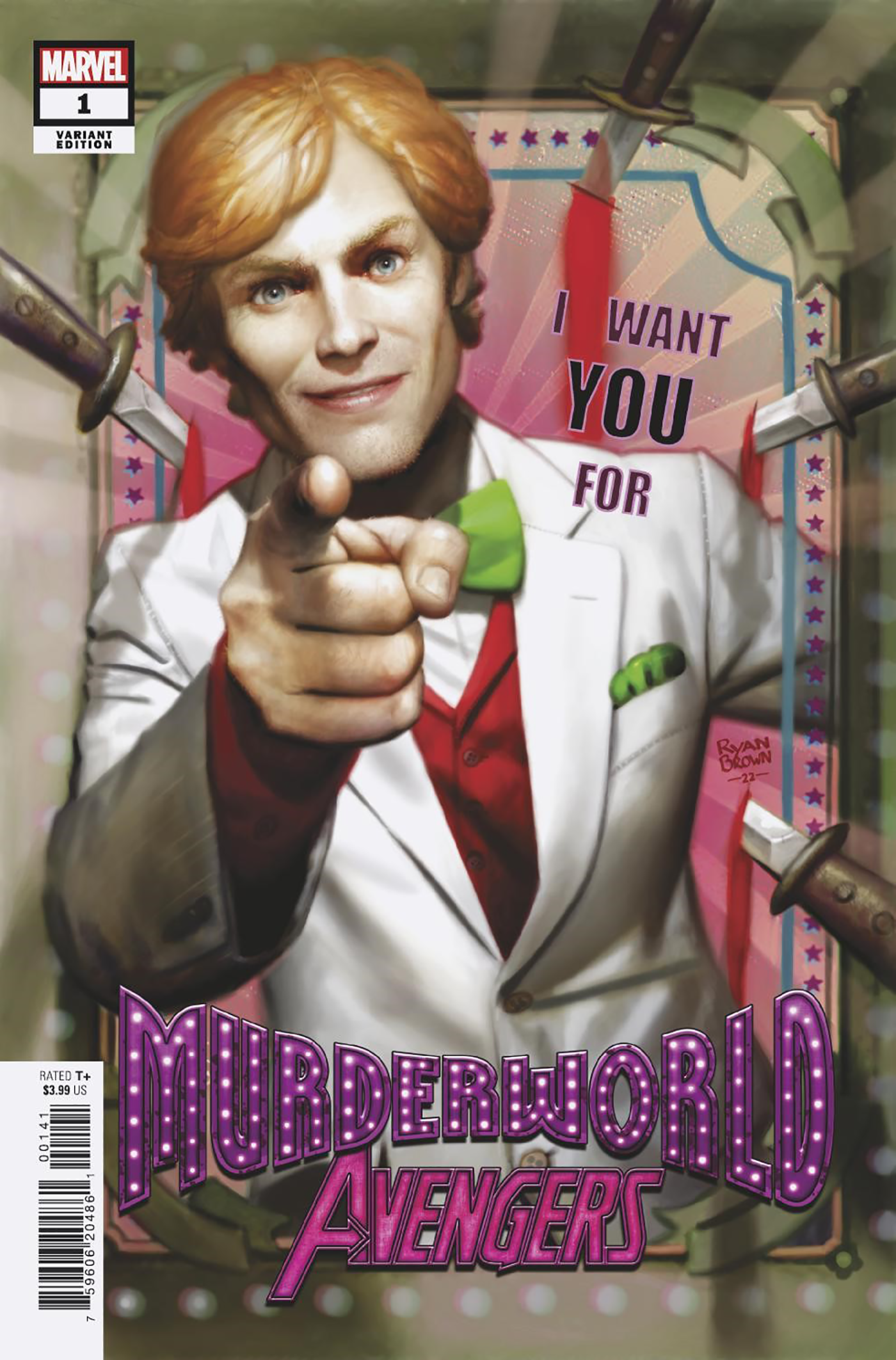 Murderworld Avengers #1 D 1:25 Ryan Brown Variant (11/16/2022) Marvel - Golden Apple Comics
