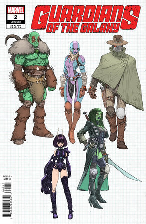 Guardians Of The Galaxy #2 E 1:10 Kev Walker Design Variant (05/17/2023) Marvel - Golden Apple Comics