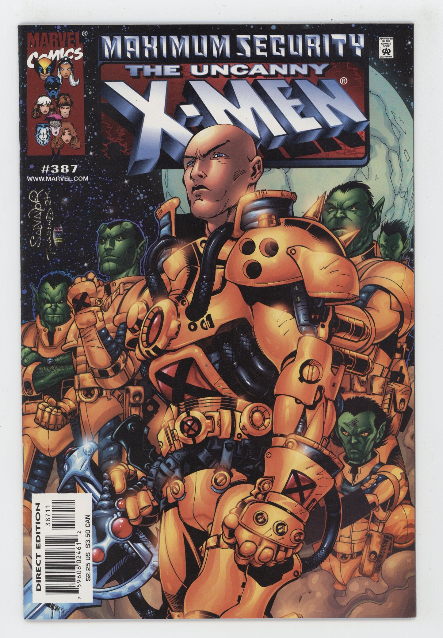 Uncanny X-Men 387 Marvel 2001 Salvador Larroca