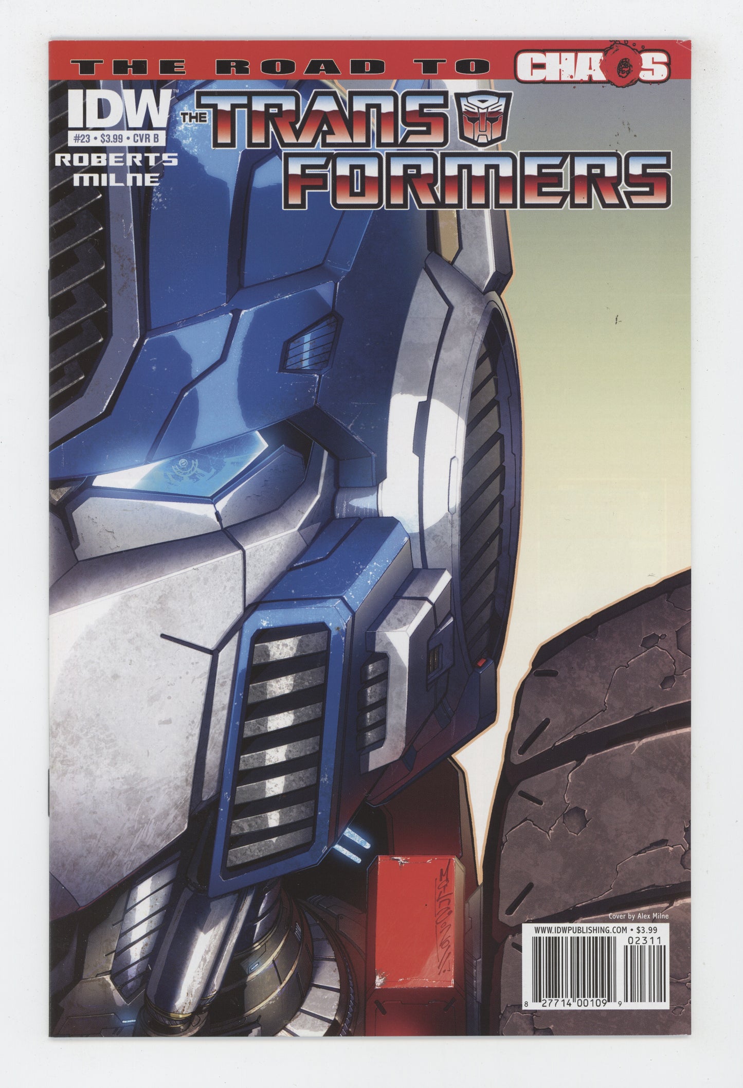 Transformers 23 B IDW 2011 Alex Milne Optimus Prime Connecting Variant - Golden Apple Comics