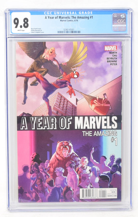 A Year Of  Marvels Amazing 1 Marvel 2016 CGC 9.8 Spider-Man
