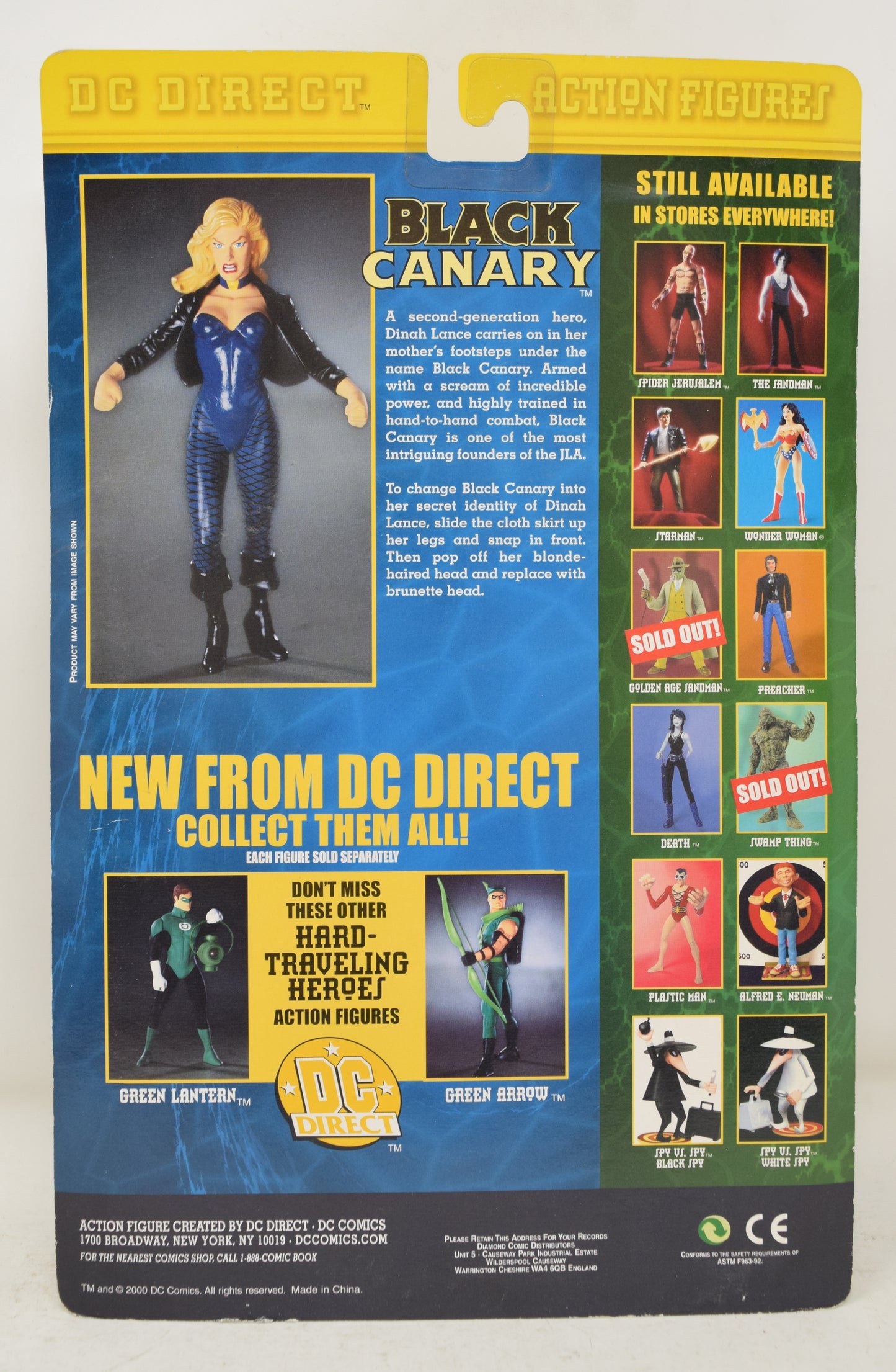 Black Canary Hard Traveling Heroes Action Figure DC Direct MOC New