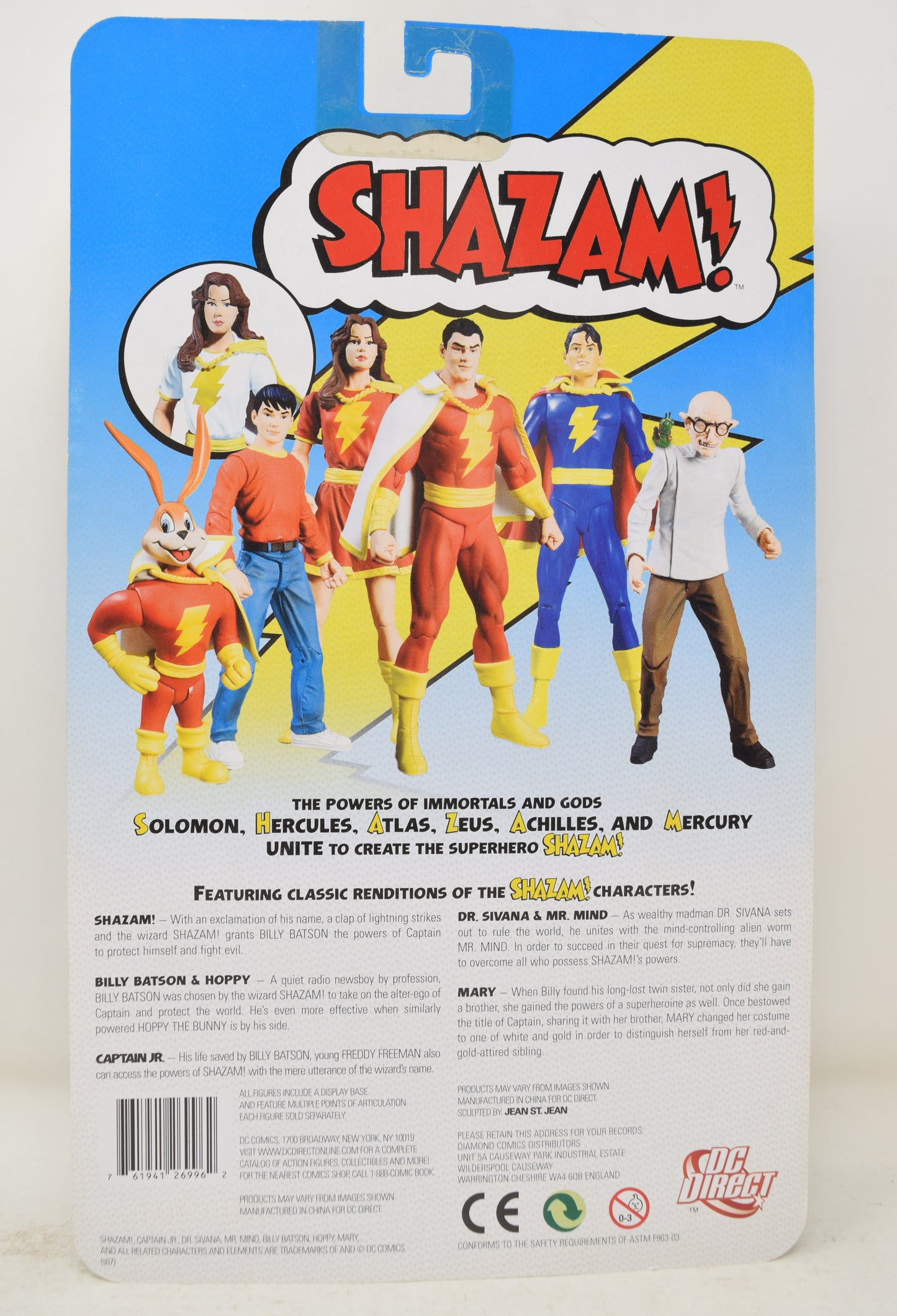 Shazam Mary Marvel White Action Figure DC Direct MOC New