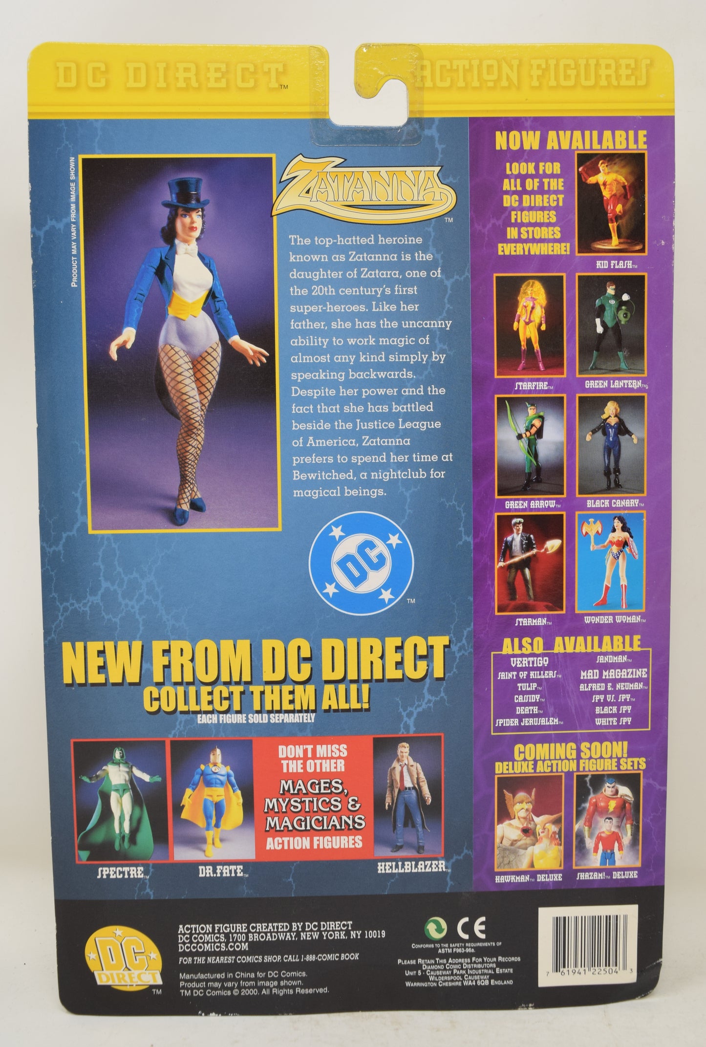 Zatanna Mages Mystics Magicians Action Figure DC Direct MOC New