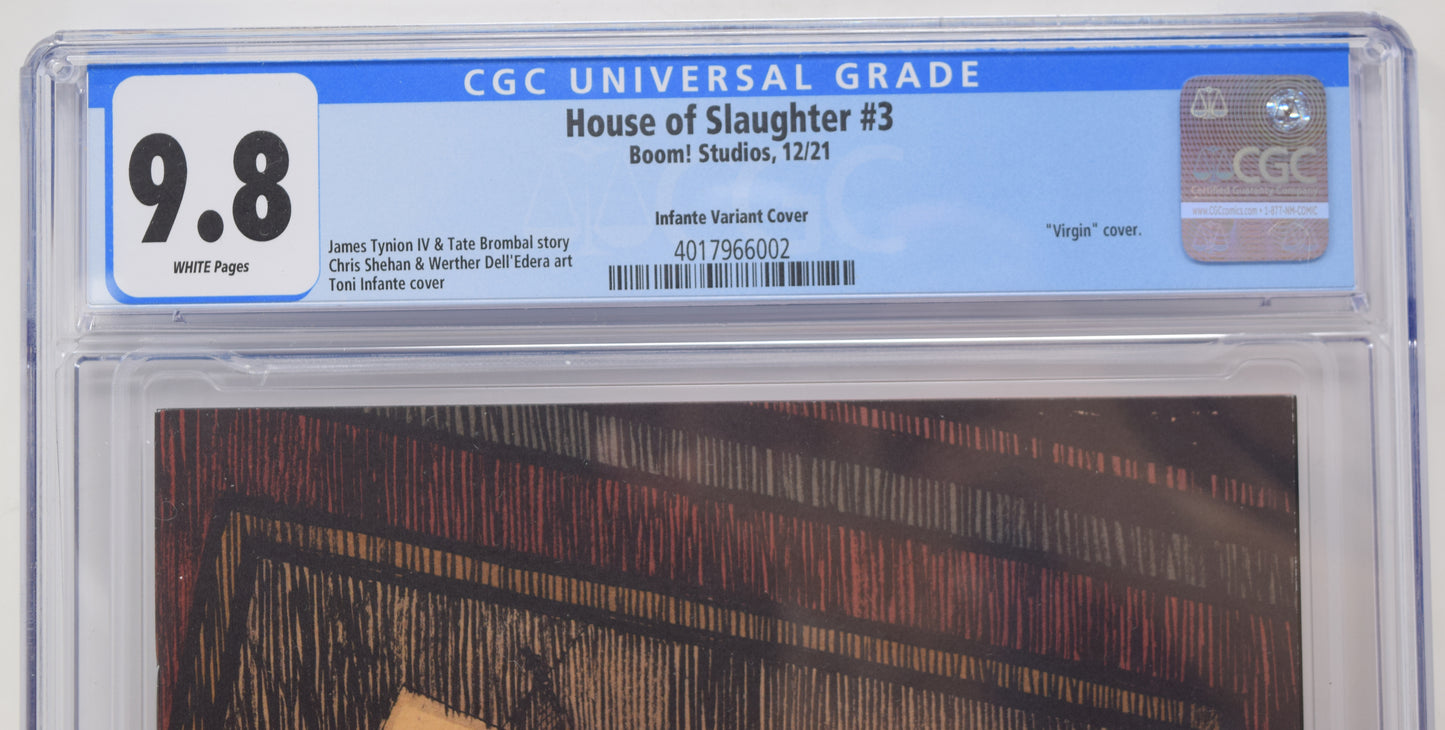 House Of Slaughter 3 Boom 2021 CGC 9.8 1:75 Gabriel Walta Virgin Variant - Golden Apple Comics