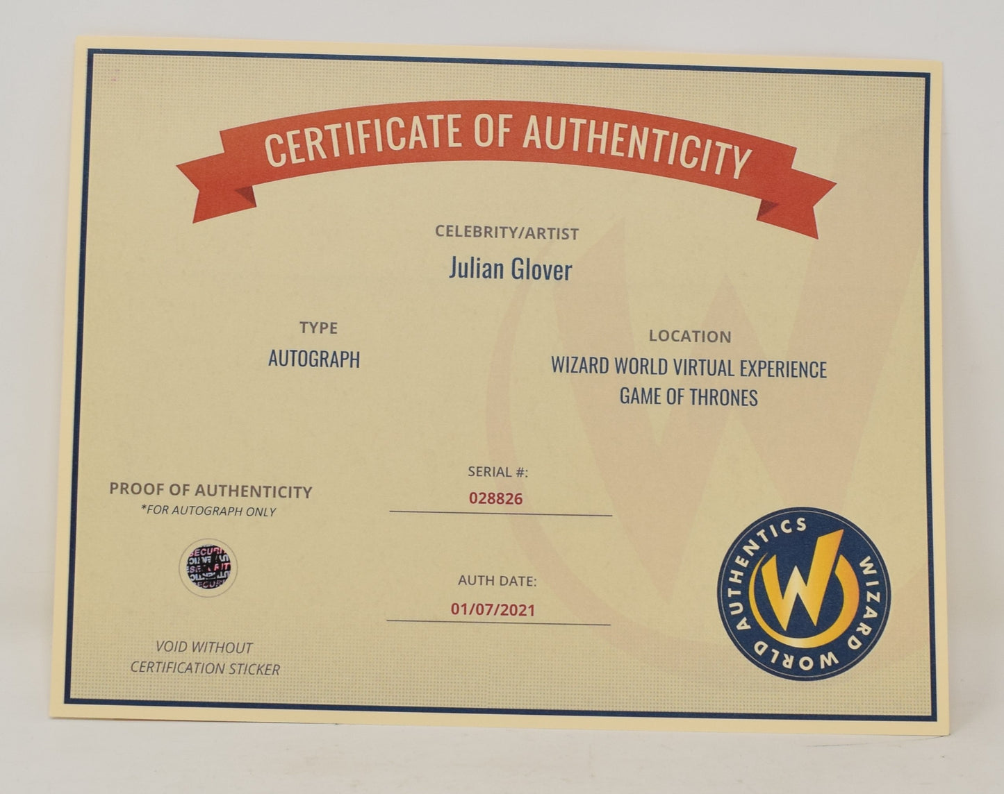 Julian Glover Game Of Thrones Grand Master Pycelle Signed Autograph 8 x 10 Photo COA