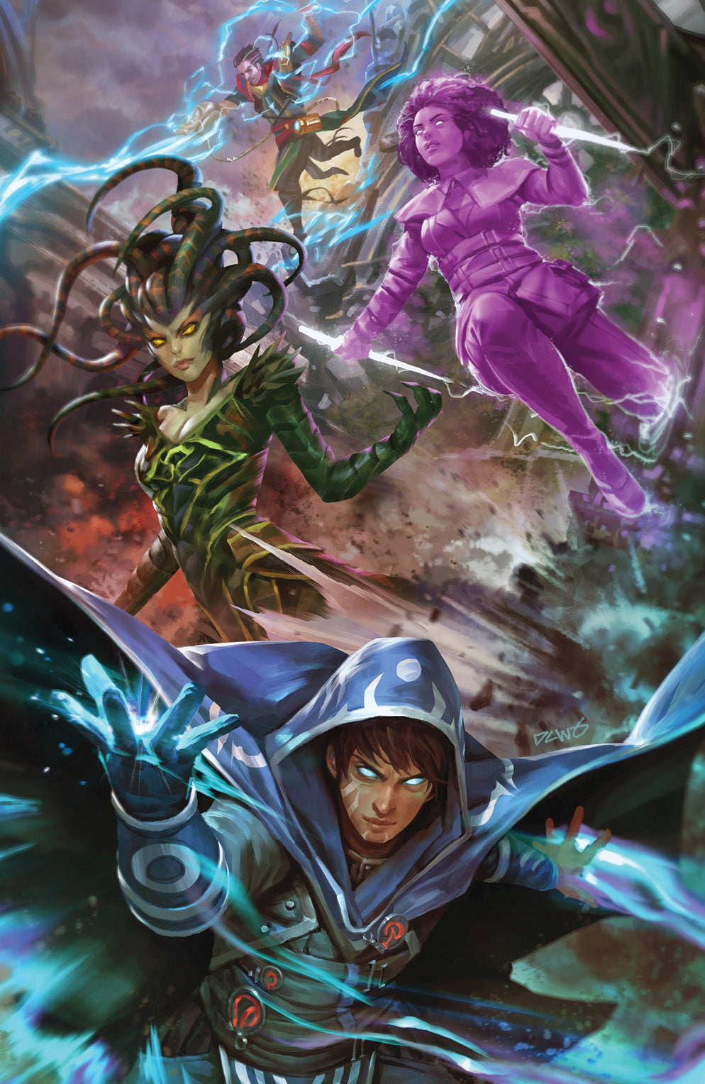 Magic The Gathering MTG #3 F Boom 2021 1:50 Derrick Chew Virgin Variant