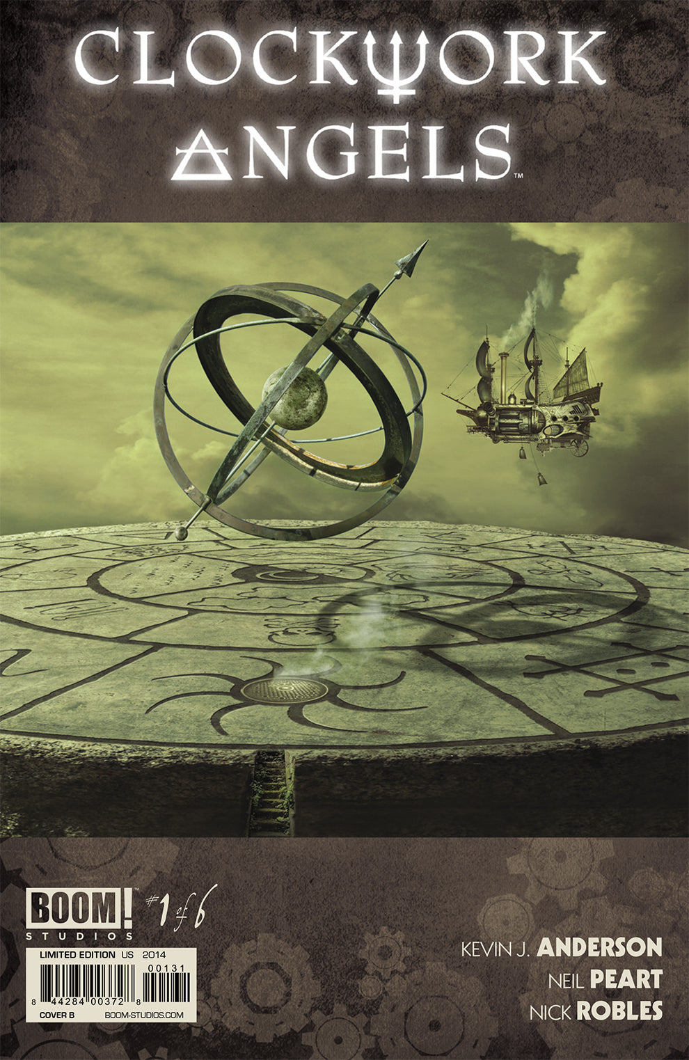 RUSH CLOCKWORK ANGELS #1 B Boom 2014 1:15 Hugh Syme Variant Neil Peart - Golden Apple Comics