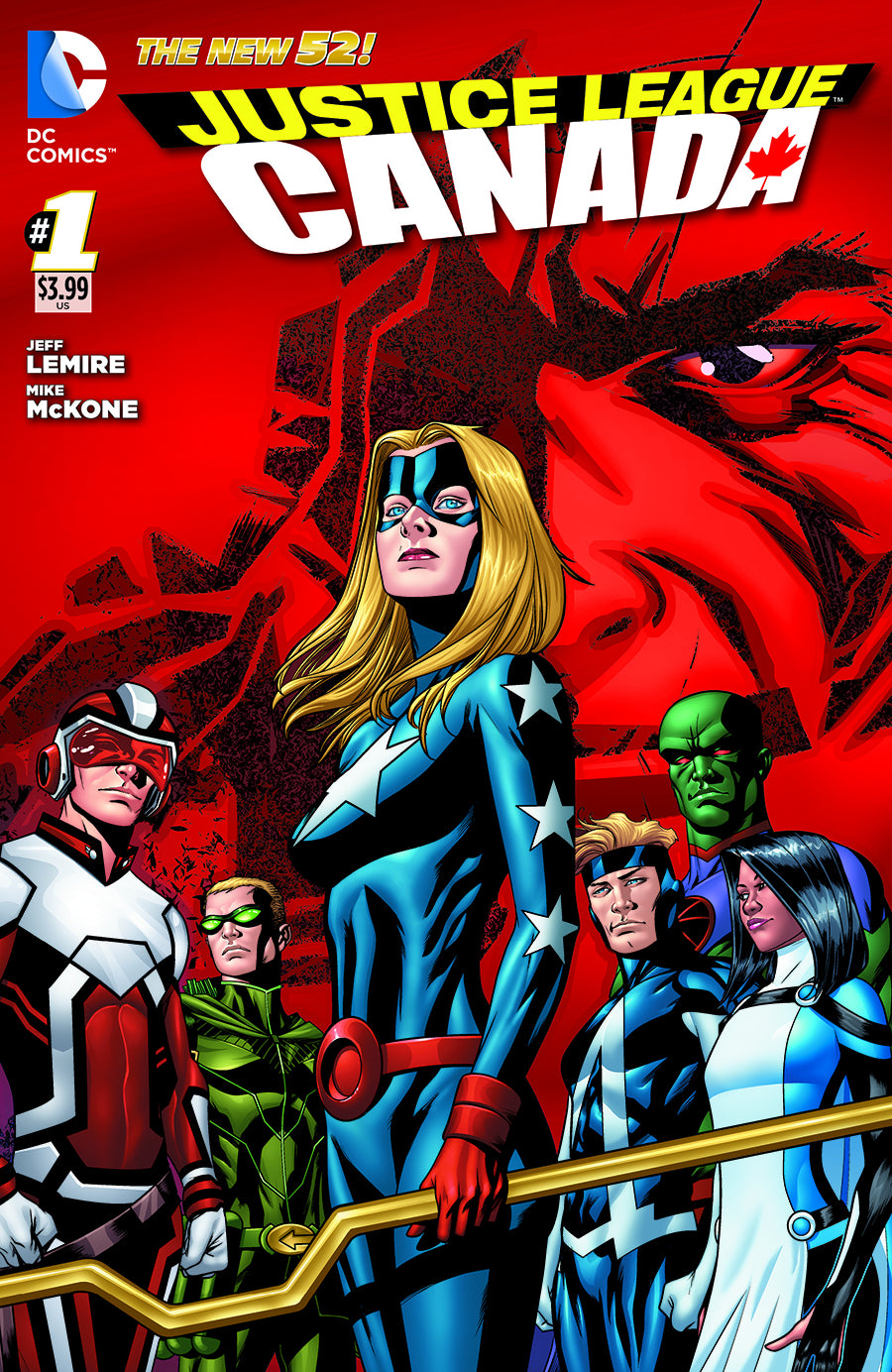 Justice League United #1 C Canada Var DC 2014 Jeff Lemire Mike Mckone