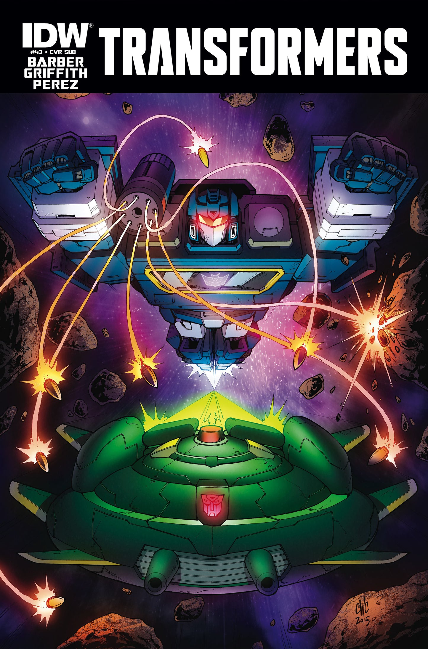 TRANSFORMERS #43 B IDW 2015 Caey Coller Subscription Variant - Golden Apple Comics