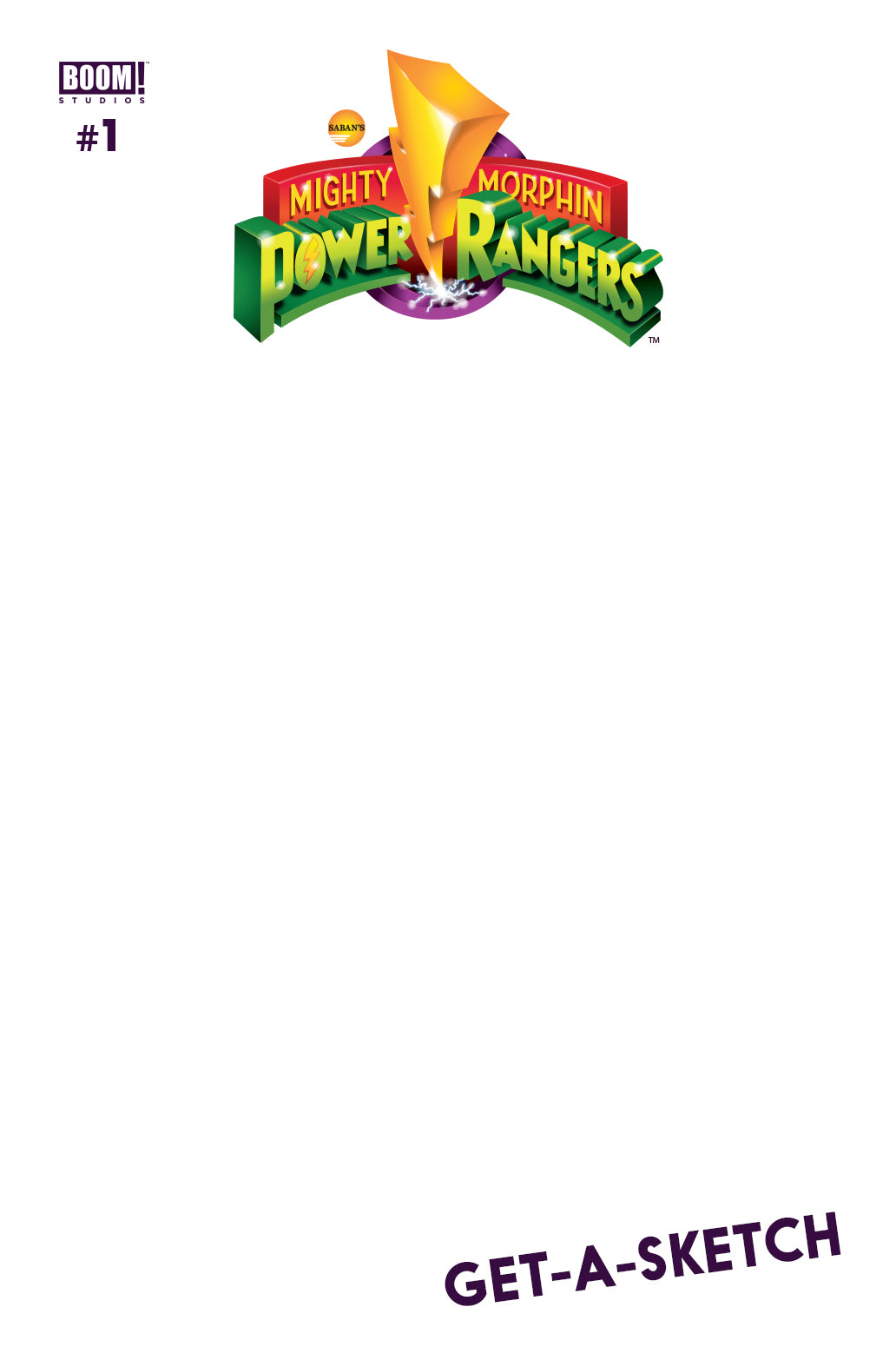MIGHTY MORPHIN POWER RANGERS #1 Boom 2016 Unlock Blank Variant - Golden Apple Comics