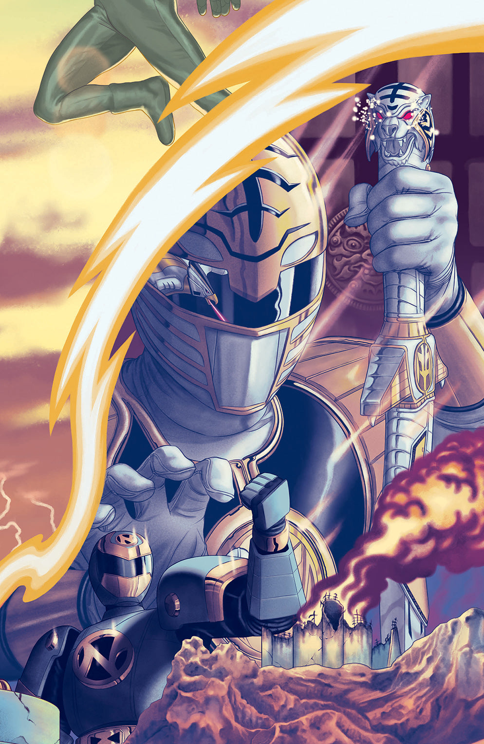 MIGHTY MORPHIN POWER RANGERS #18 Boom 2017 1:20 Steve Morris Virgin Connecting Variant - Golden Apple Comics