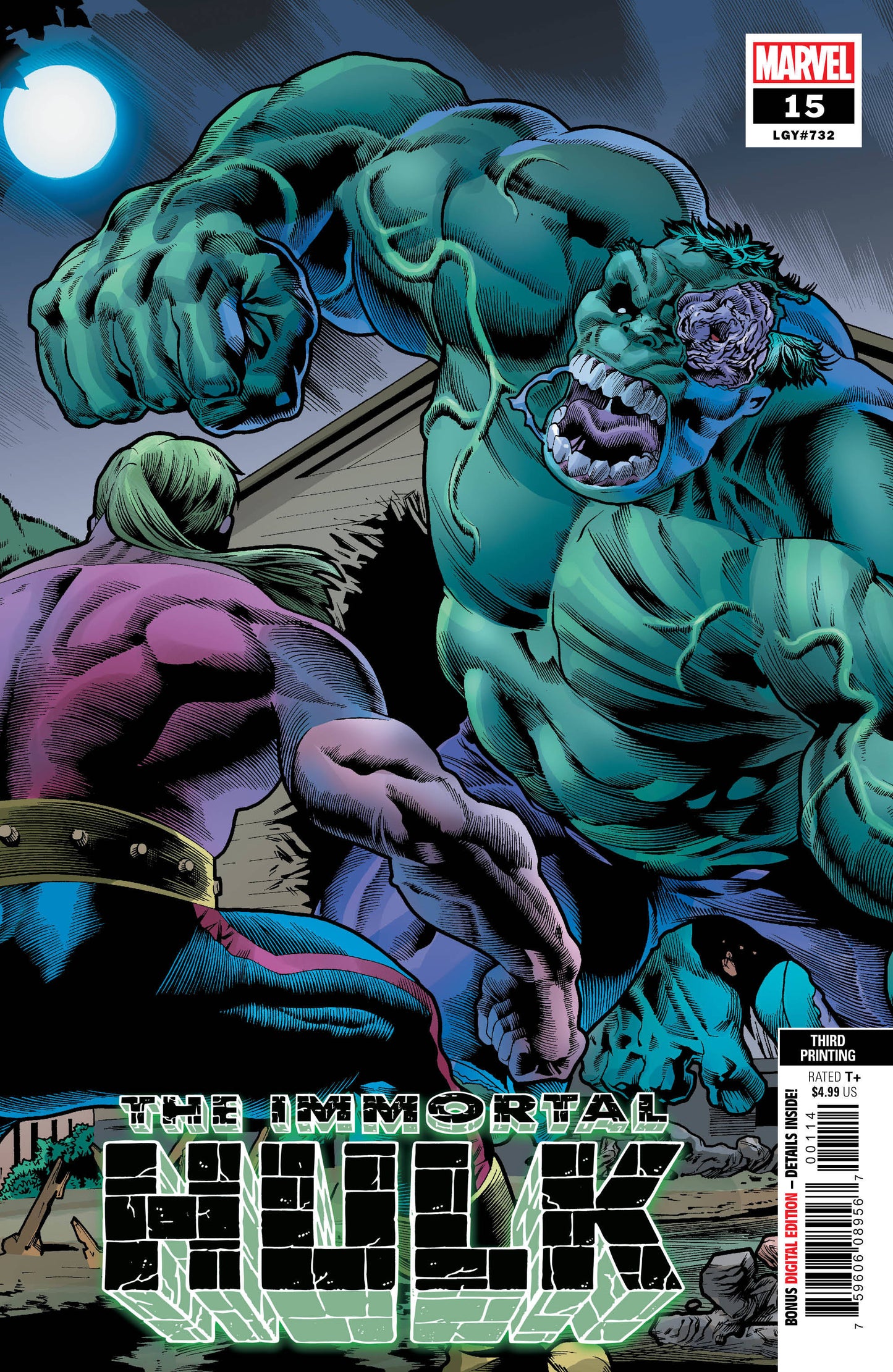 IMMORTAL HULK #15 3rd Print Joe Bennett Variant (05/29/2019) MARVEL