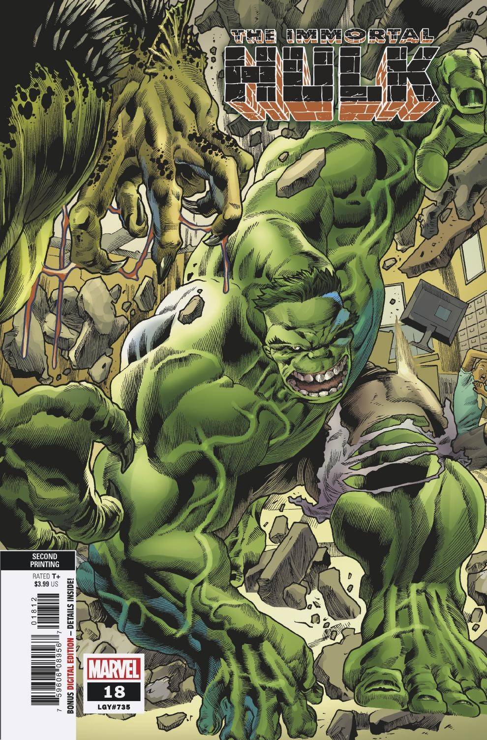 IMMORTAL HULK #18 2nd Print Joe Bennett Variant (07/03/2019) MARVEL - Golden Apple Comics