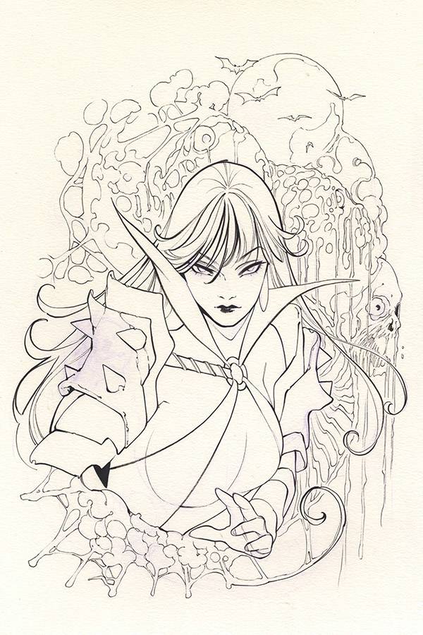 Die!Namite #1 1:25 Peach Momoko Vampirella B&W Variant (10/14/2020) Dynamite