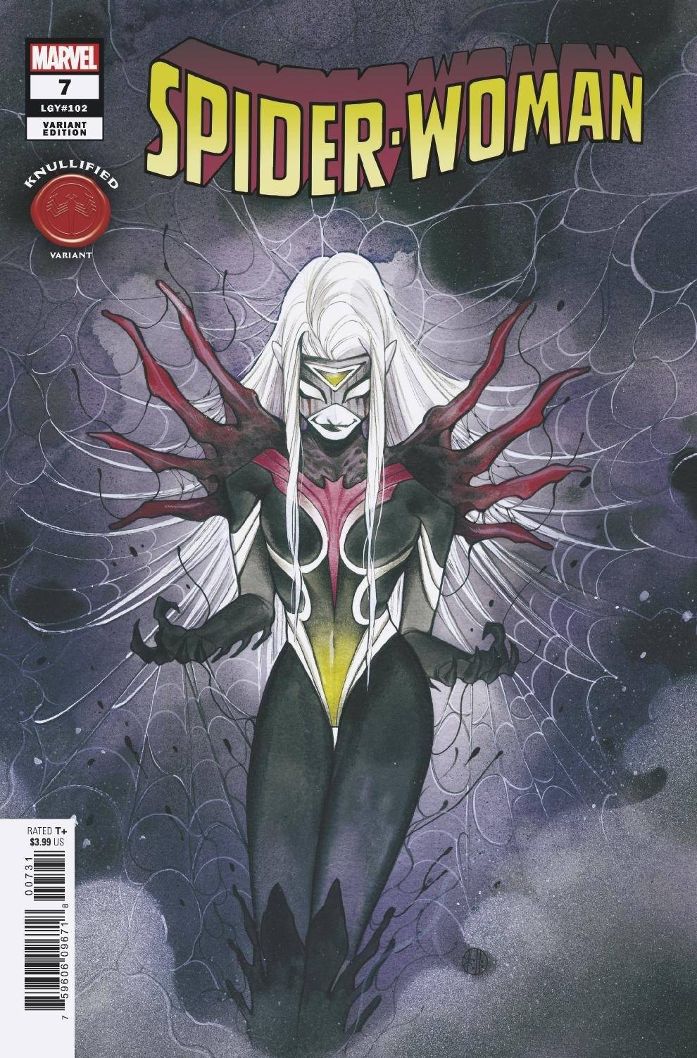 Spider-Woman #7 B Peach Momoko Knullified Variant Kib (12/23/2020) Marvel - Golden Apple Comics