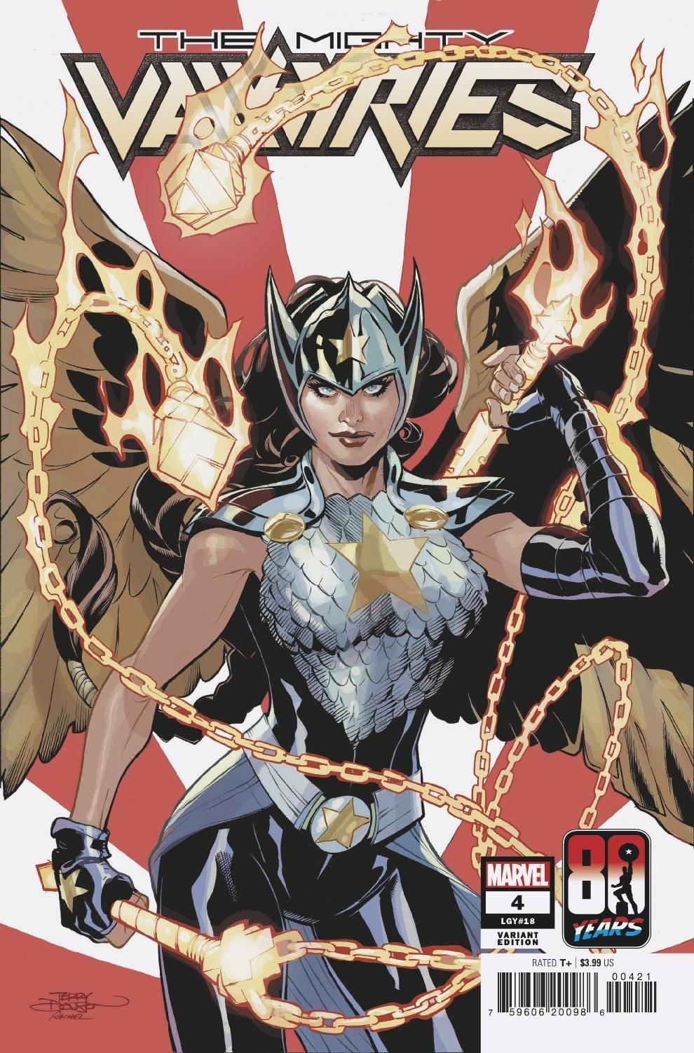 Mighty Valkyries #4 B (Of 5) Terry Dodson Captain America 80Th Variant (07/28/2021) Marvel - Golden Apple Comics