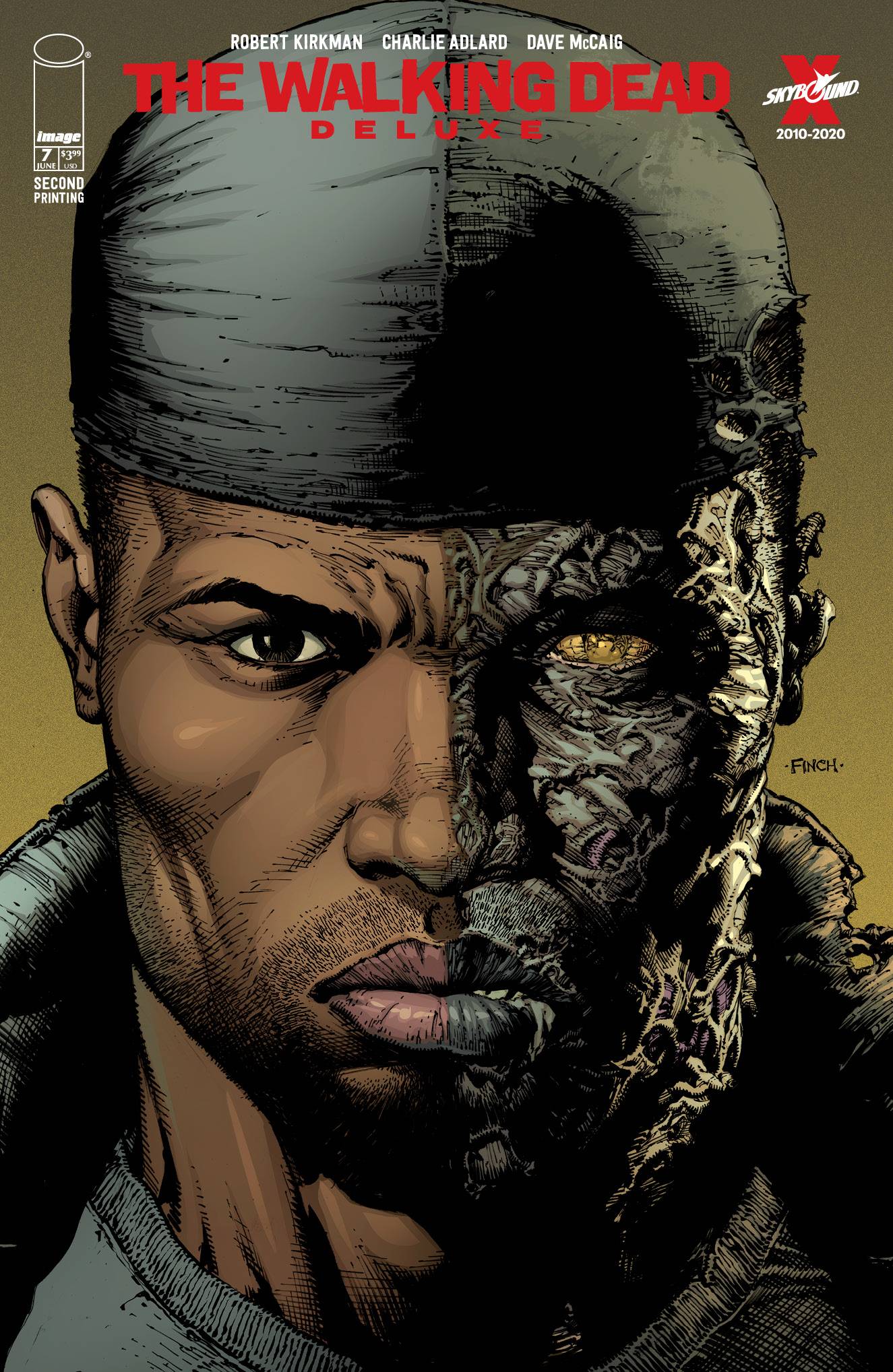 Walking Dead Dlx #7 2nd Print David Finch Headshot Variant (Mr) (06/30/2021) Image