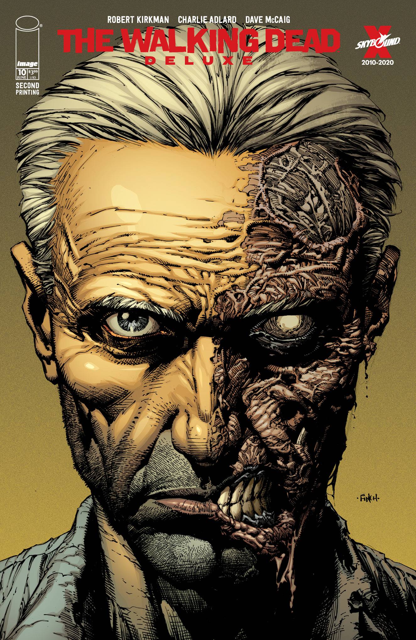 Walking Dead Dlx #10 2nd Print David Finch Headshot Variant (Mr) (06/30/2021) Image