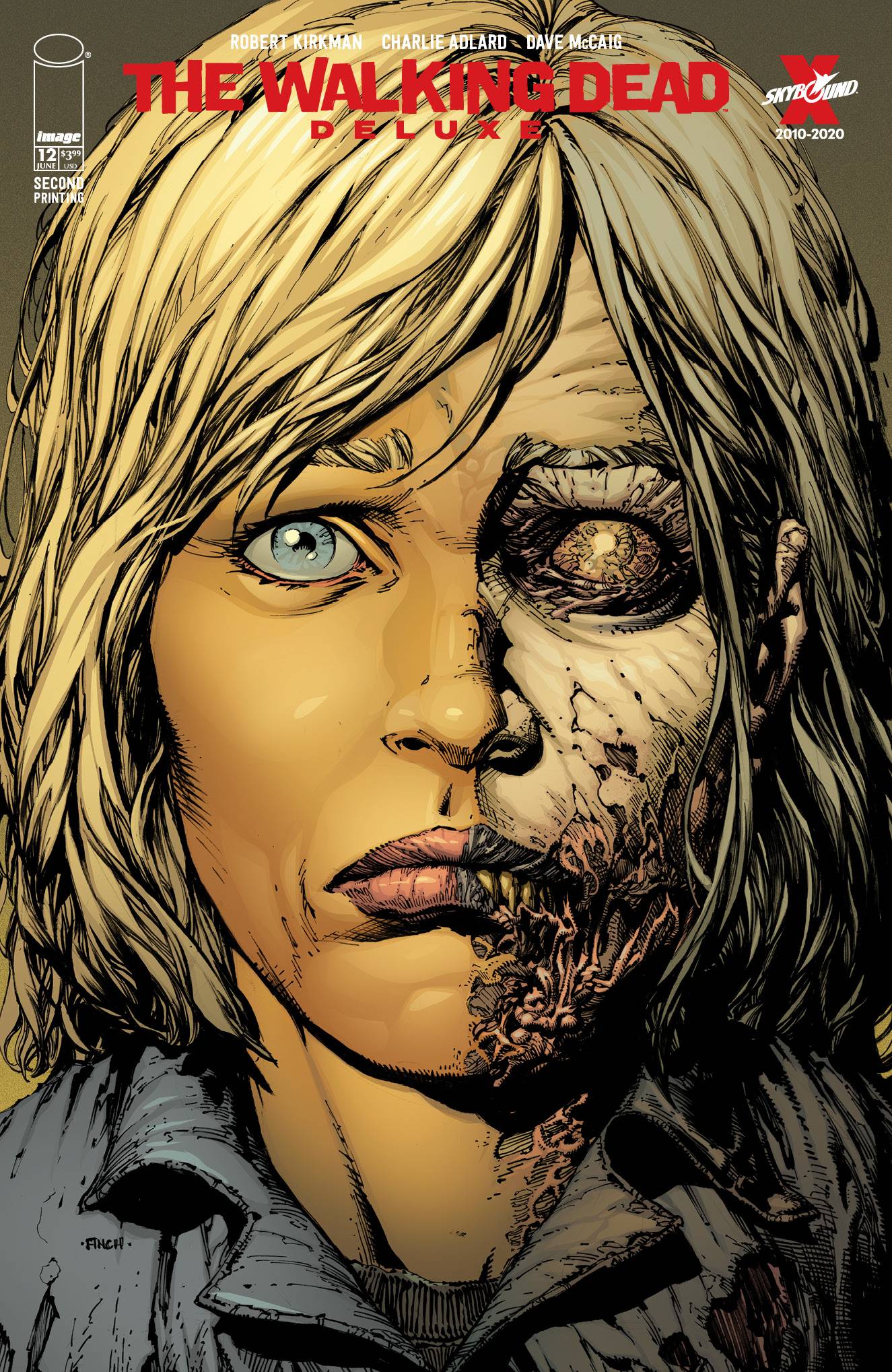 Walking Dead Dlx #12 2nd Print David Finch Headshot Variant (Mr) (06/30/2021) Image
