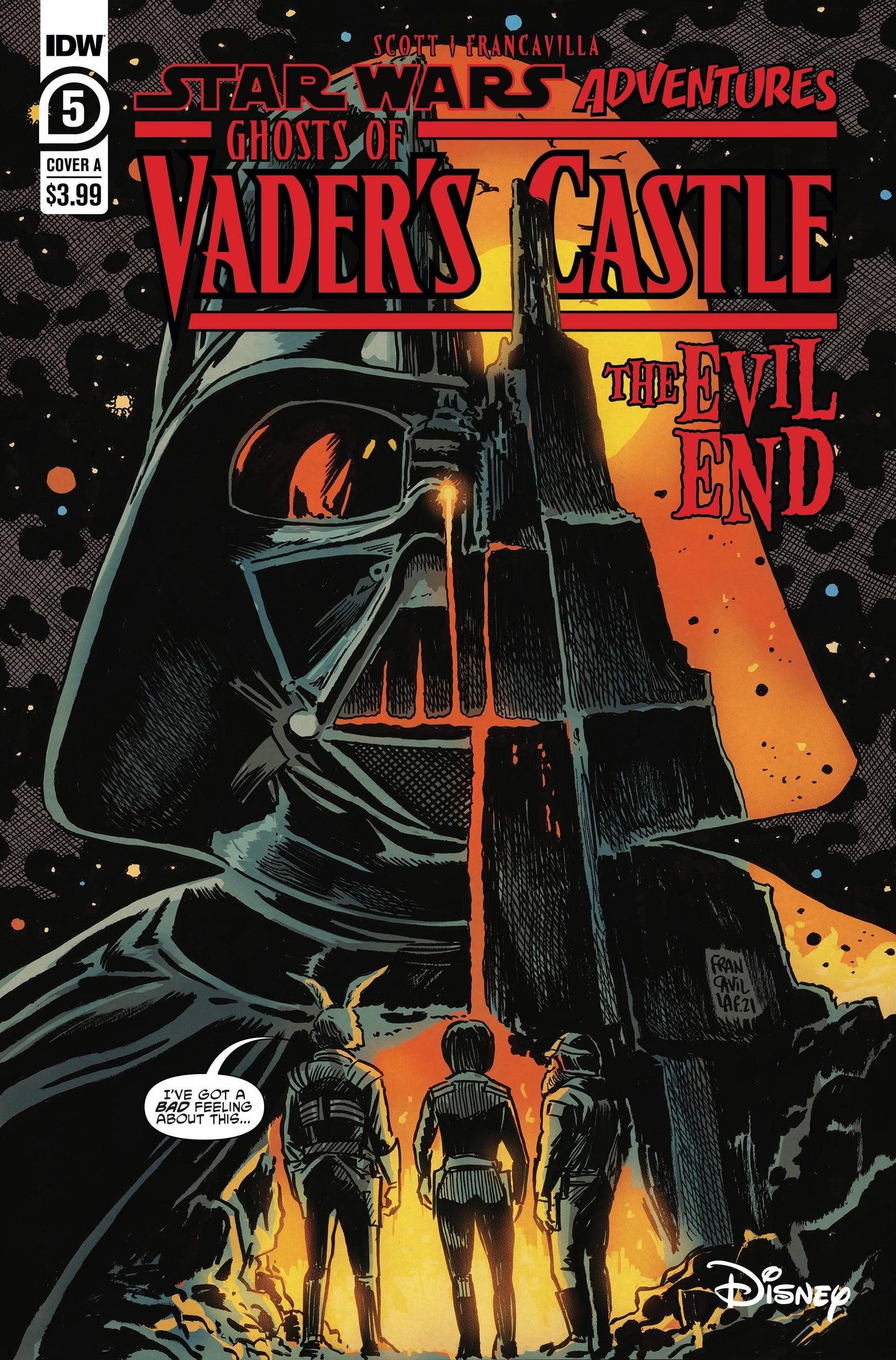 Star Wars Adv Ghost Vaders Castle #5 (Of 5) A Francesco Francavilla Cavan Scott (10/20/2021) Idw - Golden Apple Comics