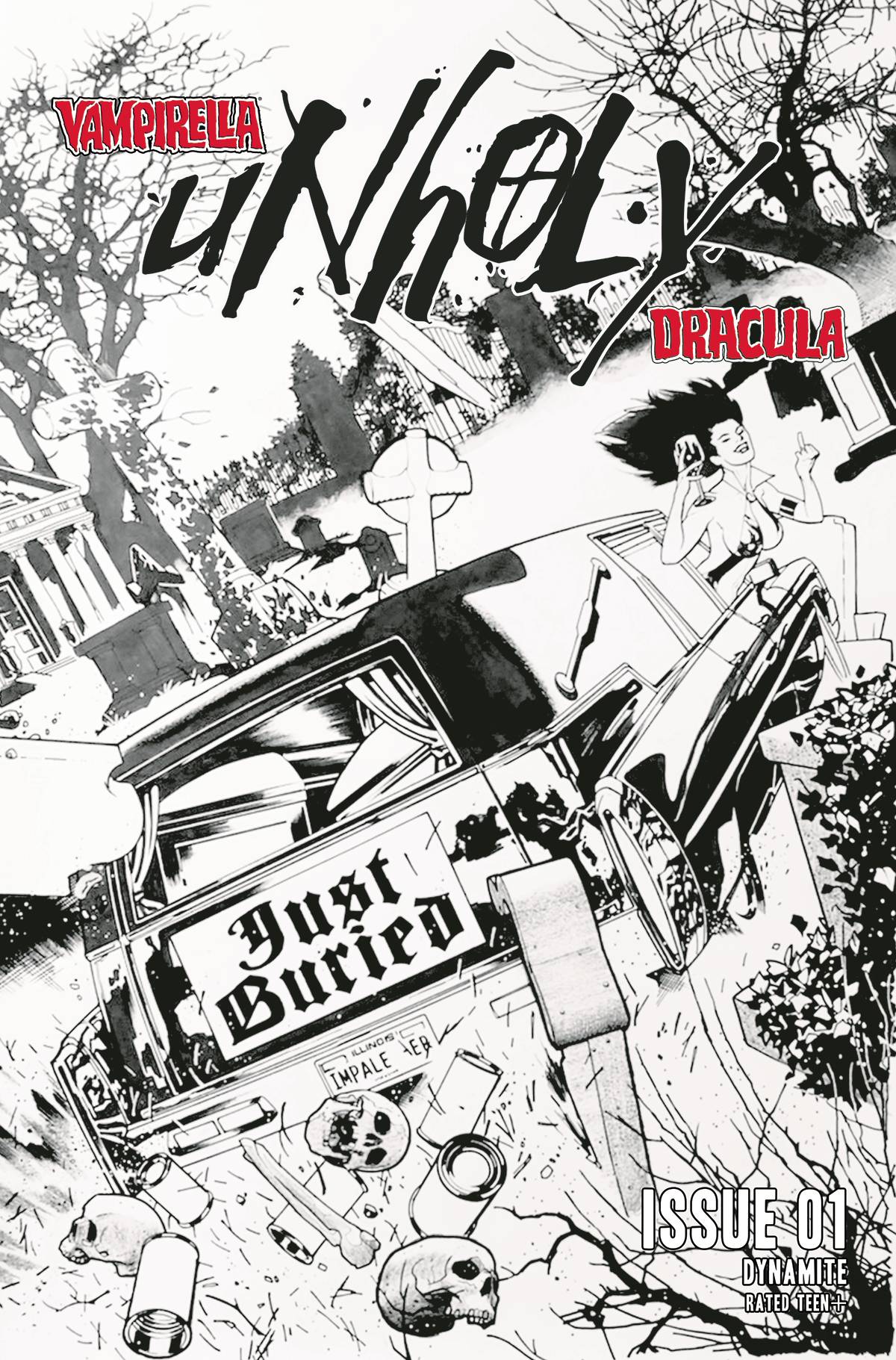 Vampirella Dracula Unholy #1 ZA 1:21 Adam Hughes Variant (12/15/2021) Dynamite