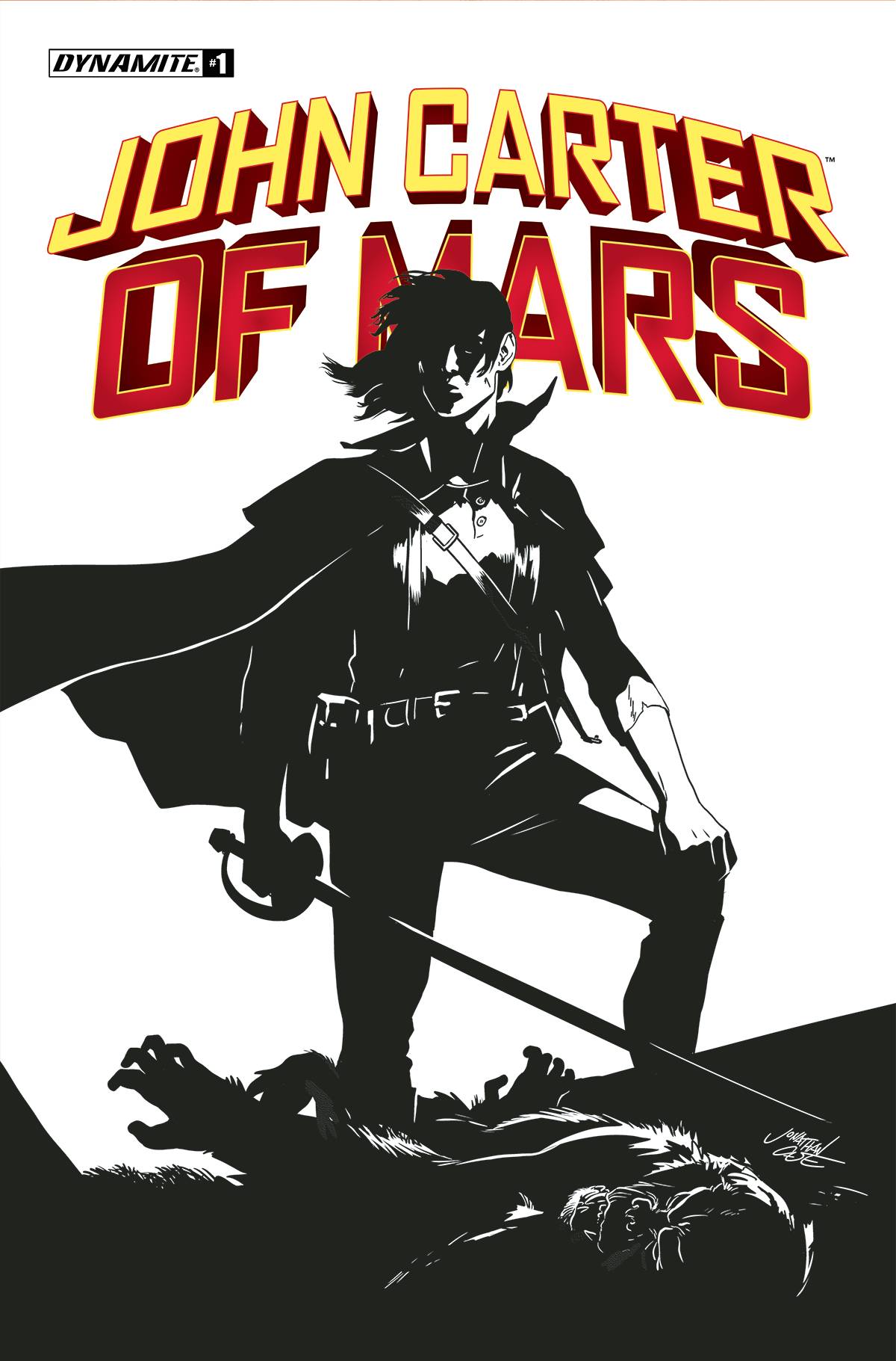 John Carter Of Mars #1 H 1:20 Case B&W Variant (04/20/2022) Dynamite - Golden Apple Comics