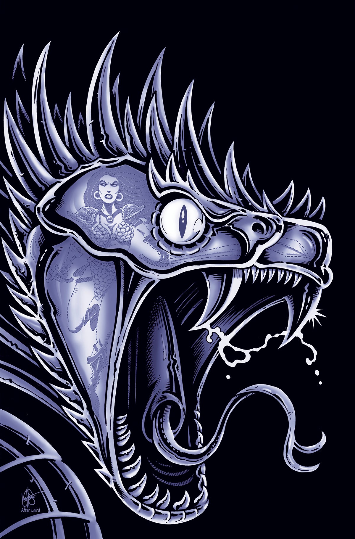 Invincible Red Sonja #8 V 1:11 Ken Haeser TMNT 2 Homage Virgin FOC Bonus Variant (03/16/2022) Dynamite