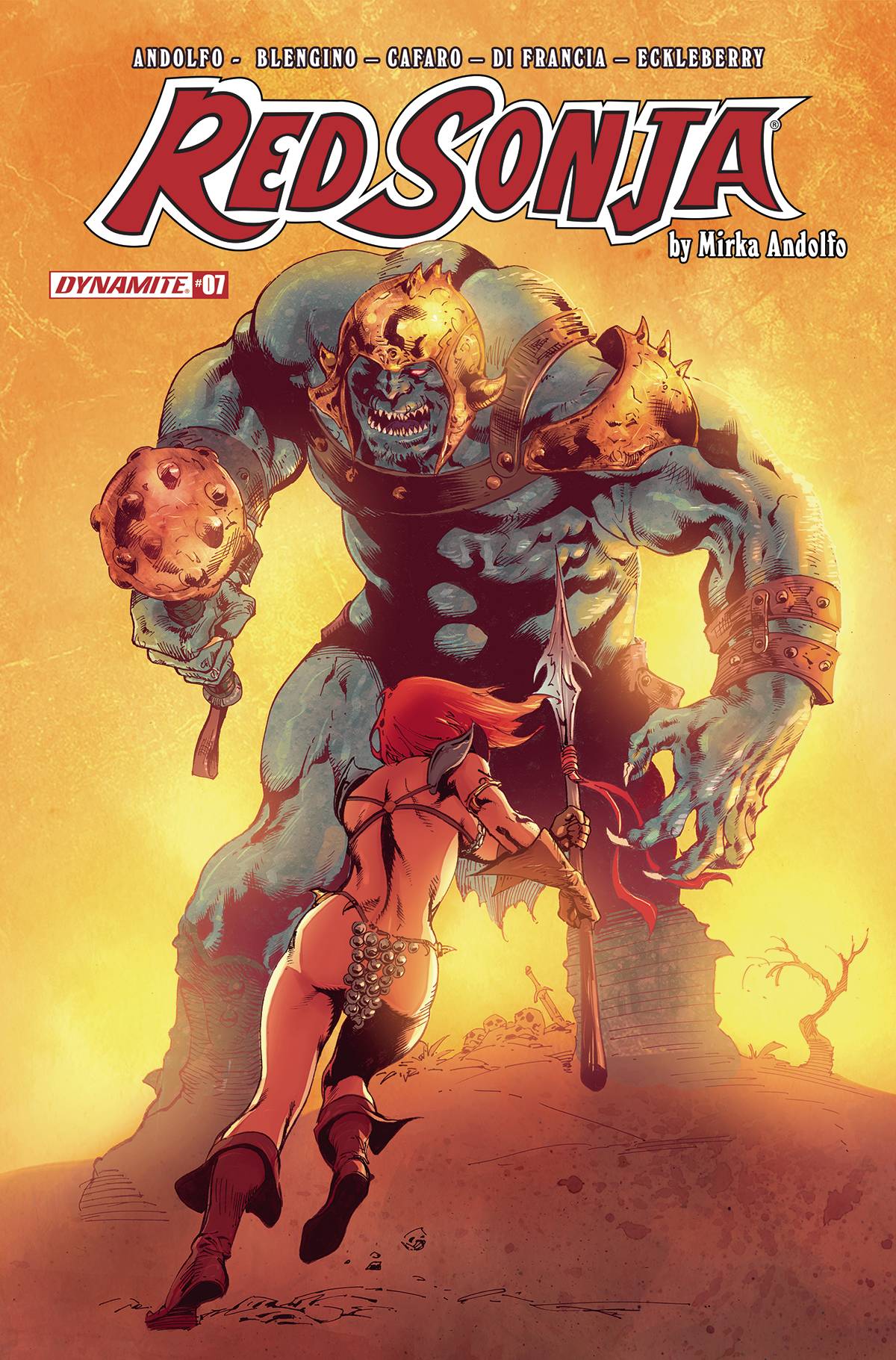 Red Sonja (2021) #7 Q 1:11 Roberto Castro Virgin FOC Bonus Variant (03/23/2022) Dynamite